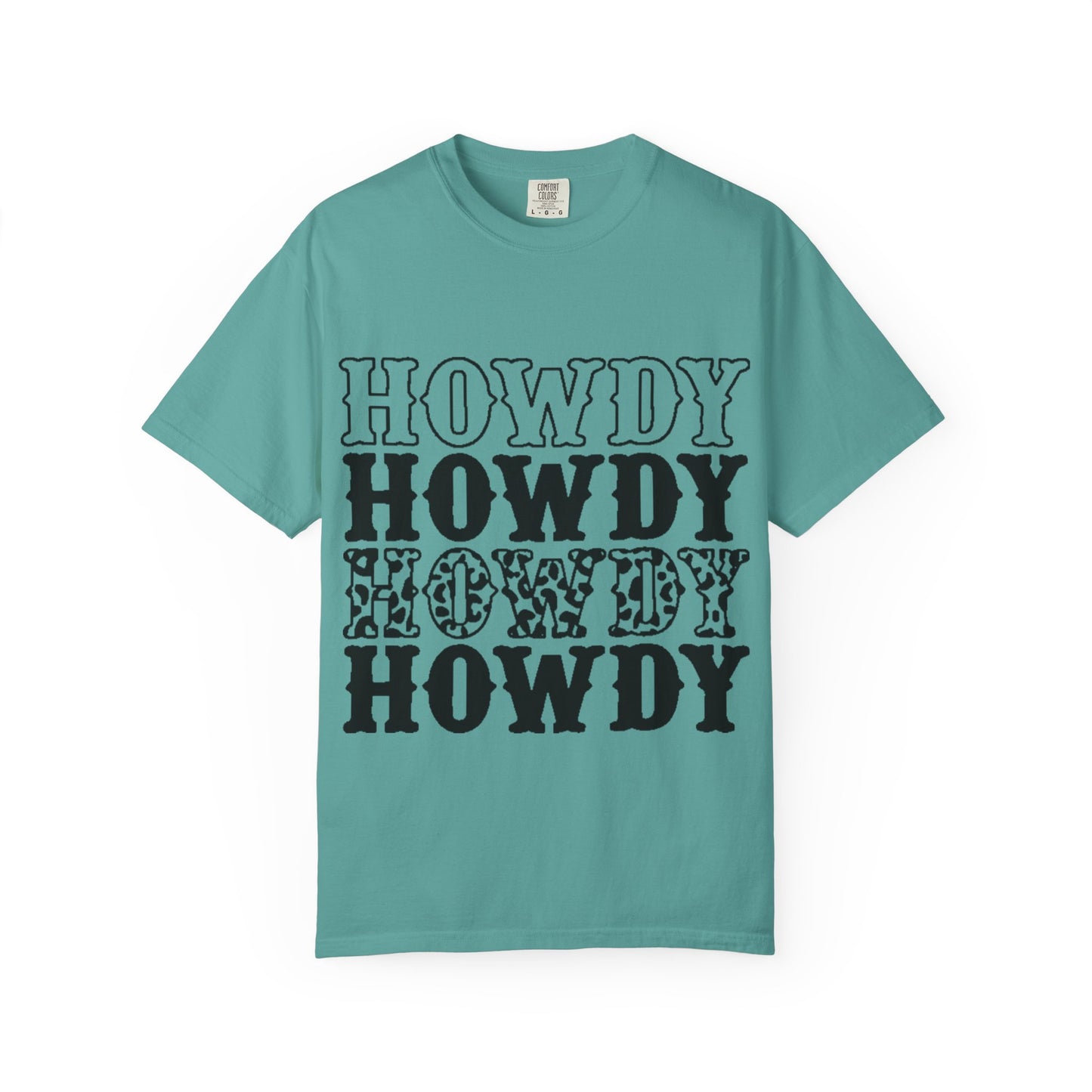 Howdy Repeat Tee — Vintage Western Lettering T-Shirt