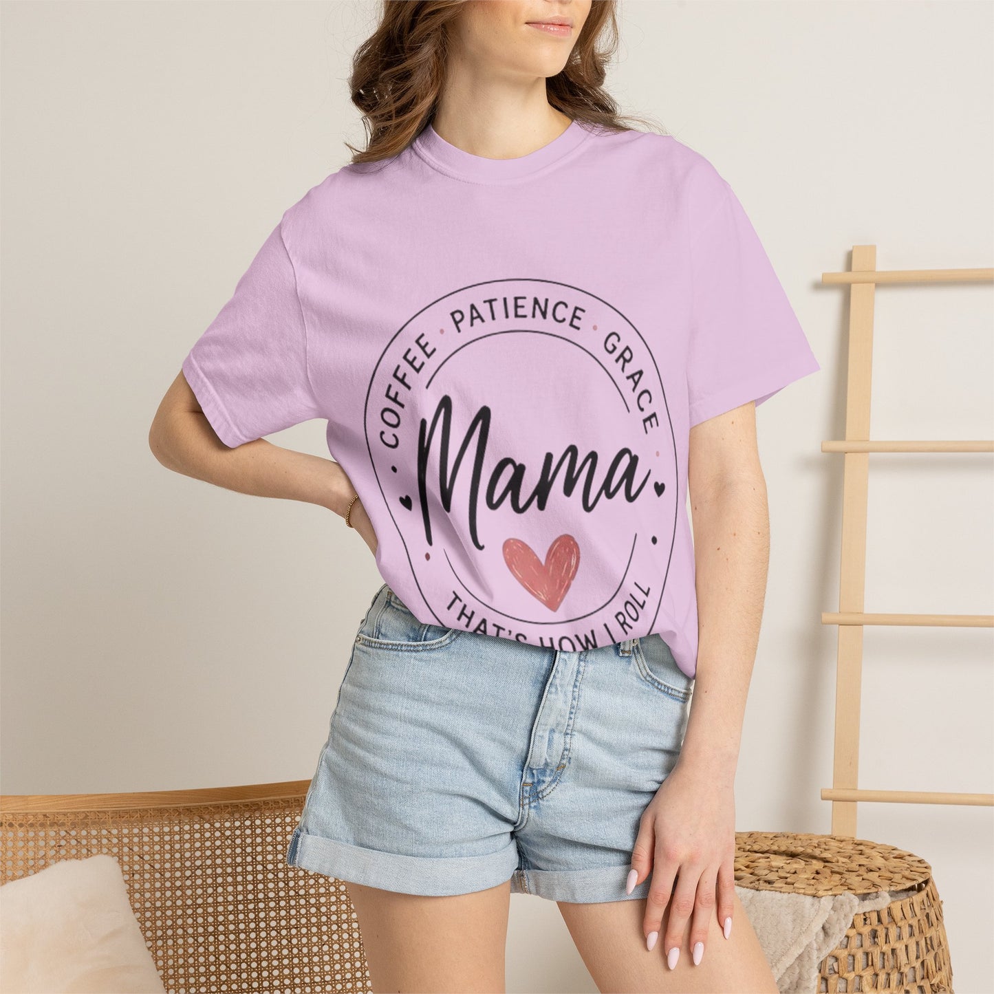 Mama Coffee Patience Grace T-Shirt — "Mama That's How I Roll" Mother's Day Tee