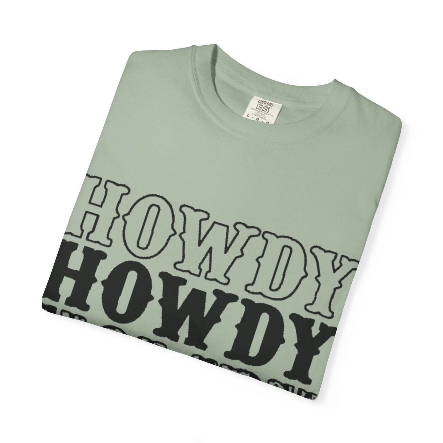 Howdy Repeat Tee — Vintage Western Lettering T-Shirt