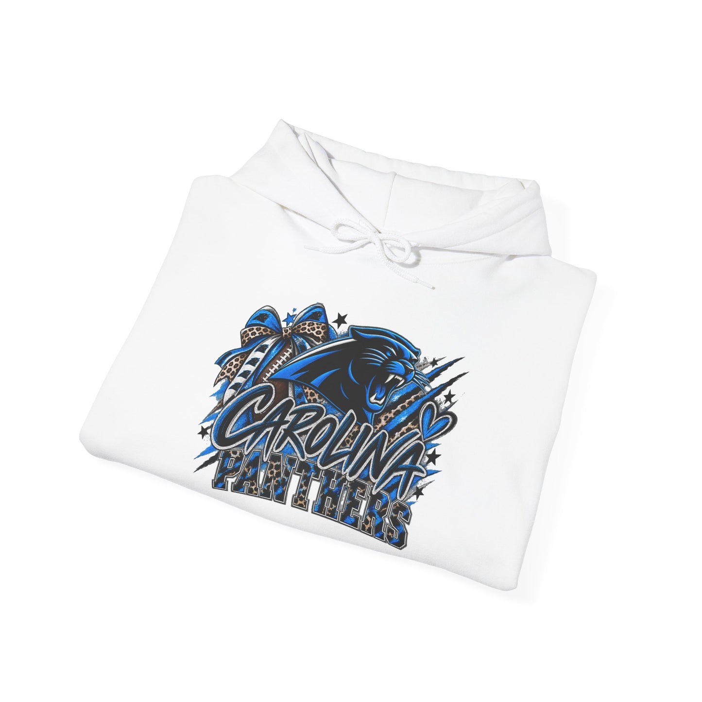 Carolina Panthers Graphic Hoodie – Blue & Black Retro Team Logo