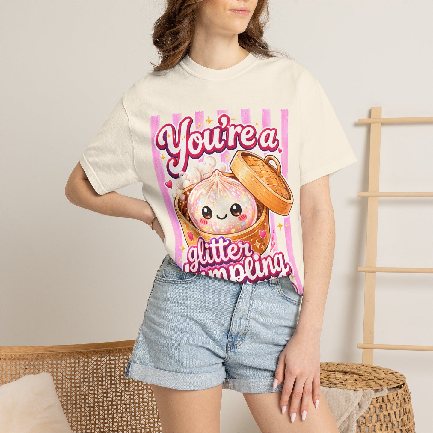 Glitter Dumpling T-Shirt — Cute Kawaii "You’re a Glitter Dumpling" Graphic Tee
