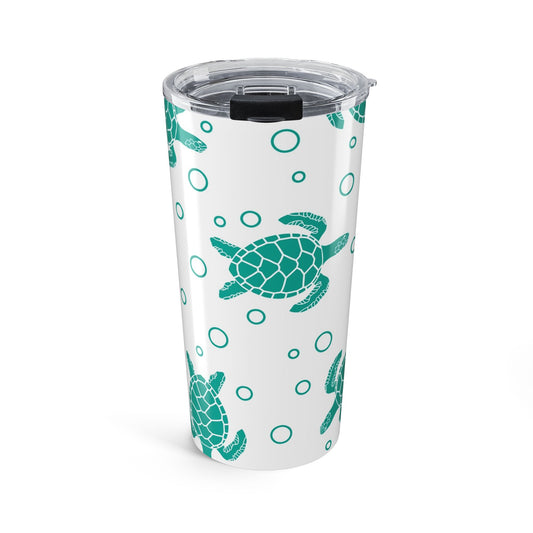 Sea Turtle 20oz Insulated Tumbler – Coastal Ocean Pattern, Travel Coffee Cup