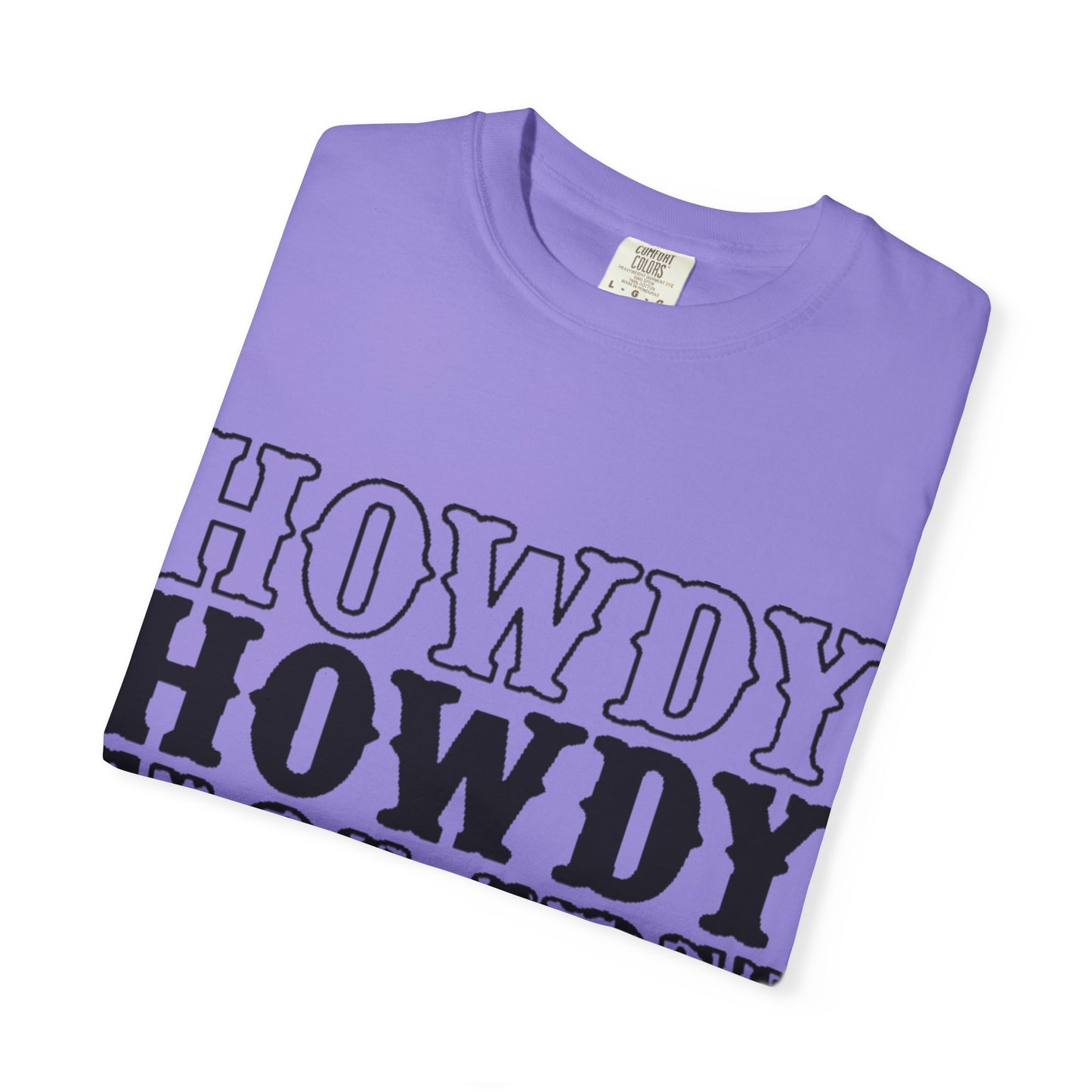 Howdy Repeat Tee — Vintage Western Lettering T-Shirt