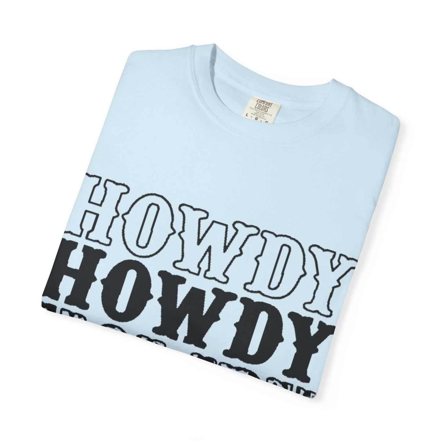 Howdy Repeat Tee — Vintage Western Lettering T-Shirt