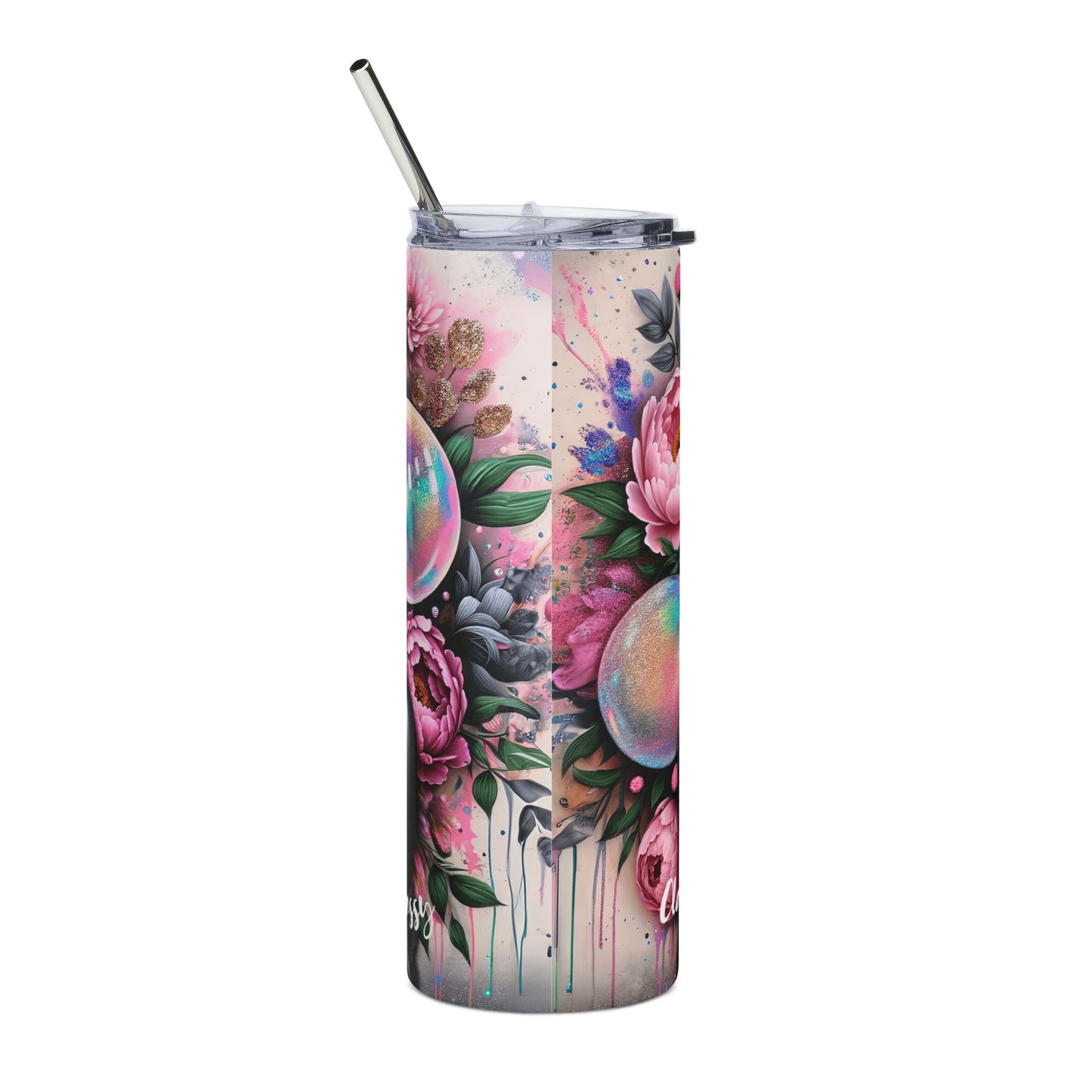 20oz Stainless Steel Tumbler – Afrocentric Pink Braids Girl Design, Insulated Travel Cup