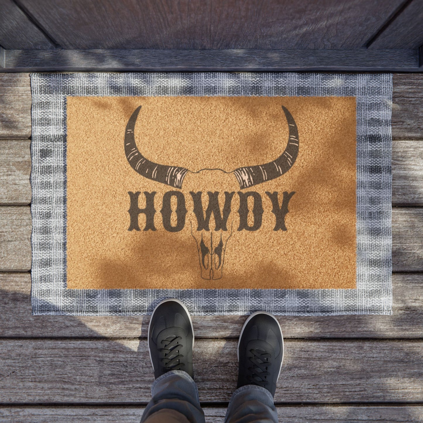 Howdy Doormat - Western Longhorn Welcome Mat