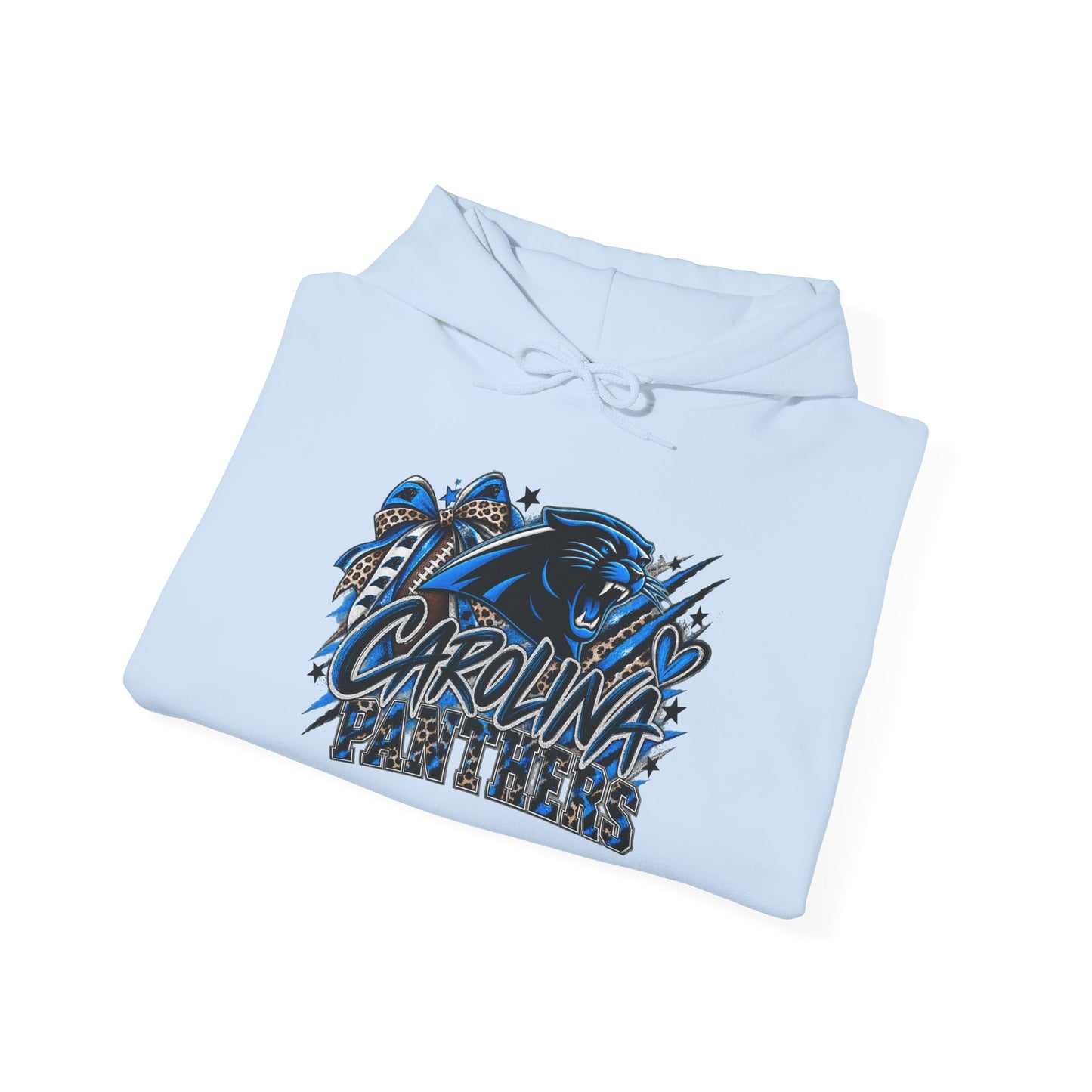 Carolina Panthers Graphic Hoodie – Blue & Black Retro Team Logo