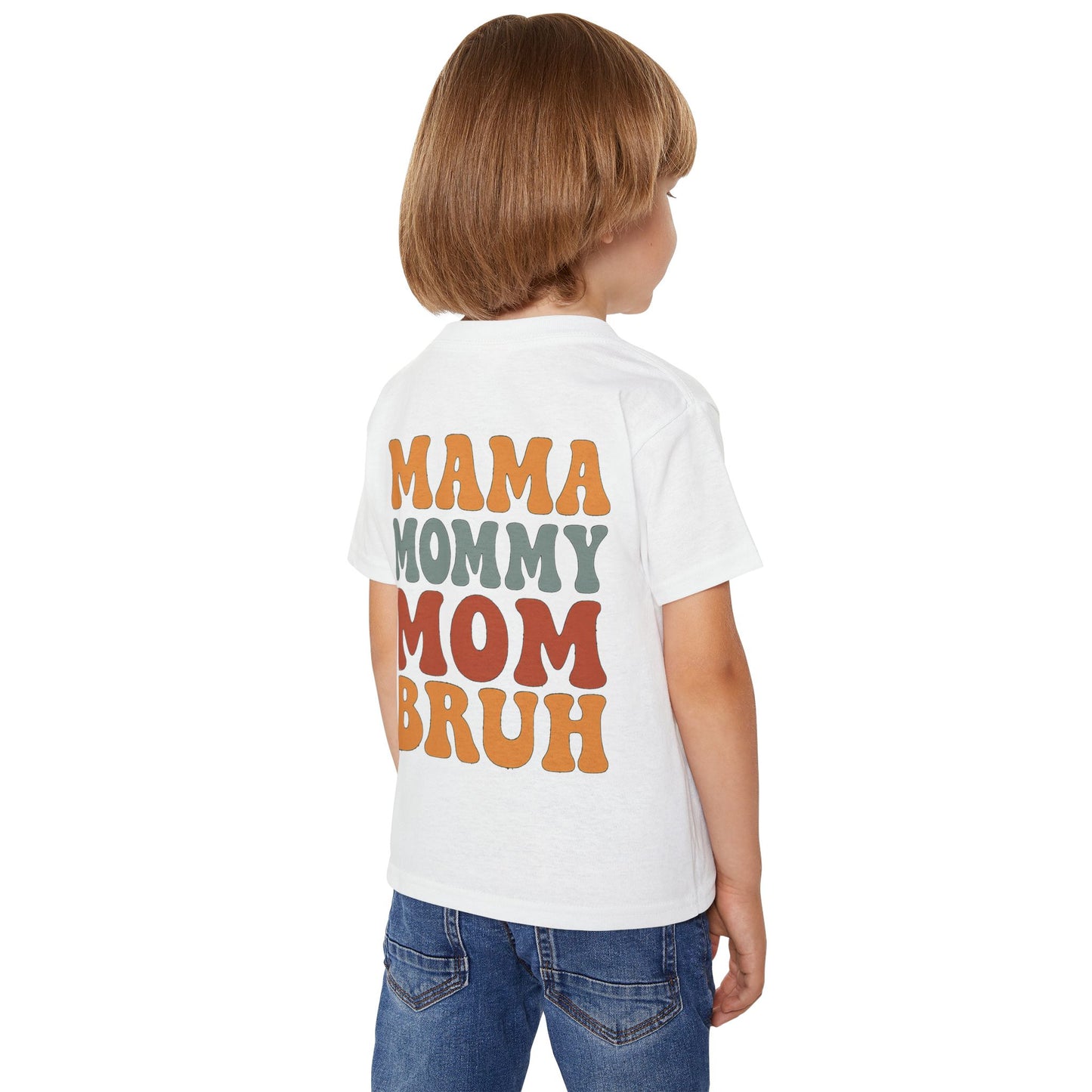 Toddler T-Shirt — Retro “Mama Mommy Mom Bruh” Graphic (Cute Family Gift)