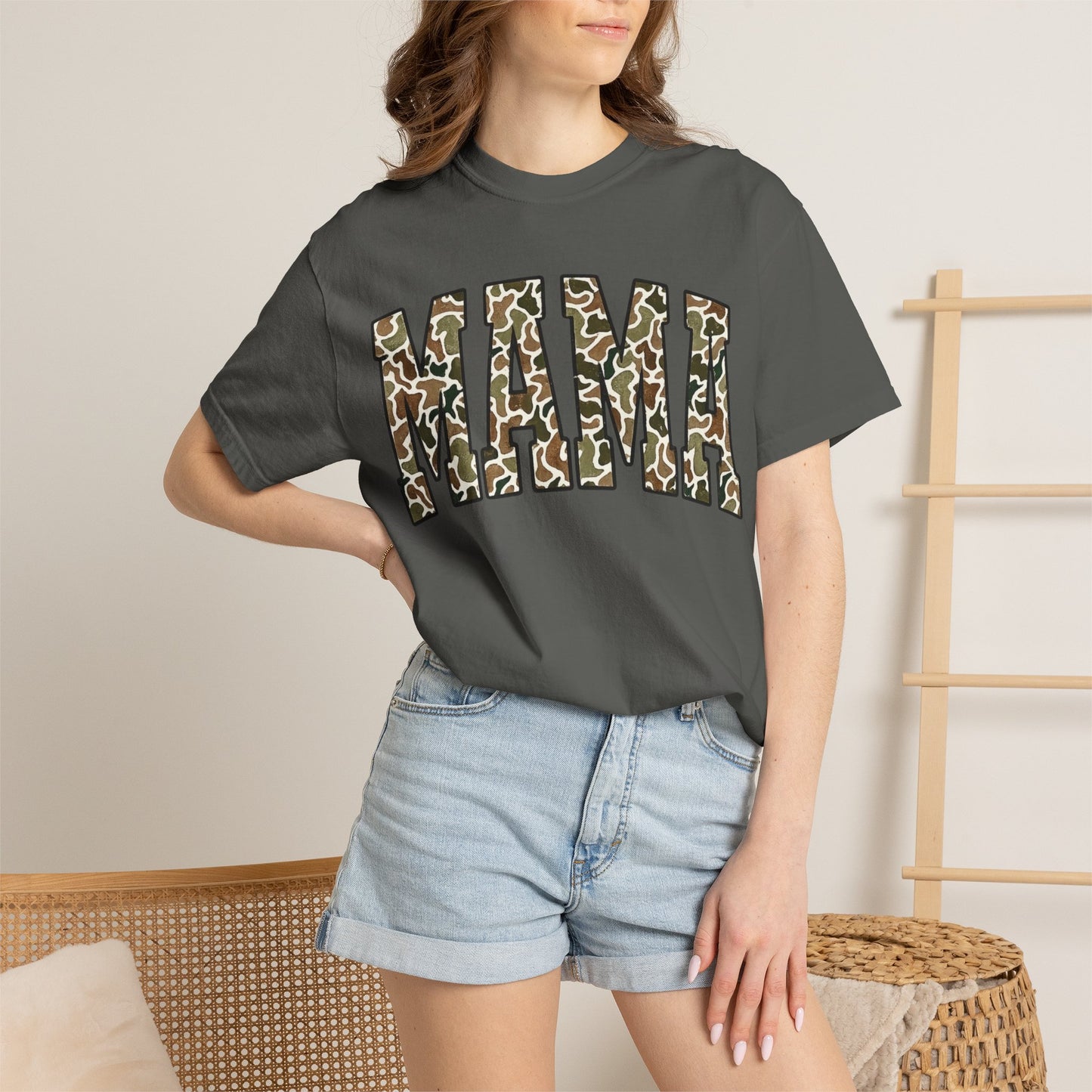 Mama Camo T-Shirt — Women's 'MAMA' Camo Print Tee, Mother's Day Gift