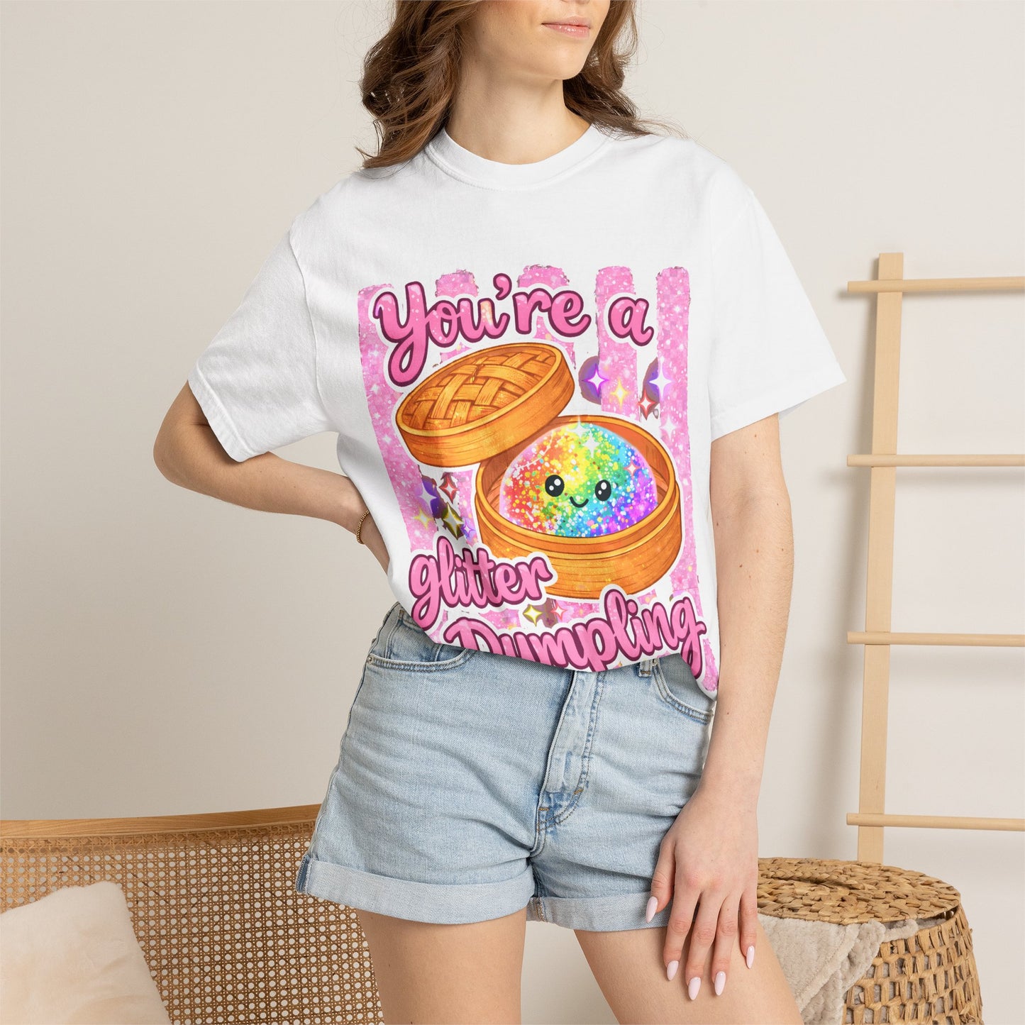 You’re a Glitter Dumpling T-Shirt — Cute Kawaii Food Graphic Tee