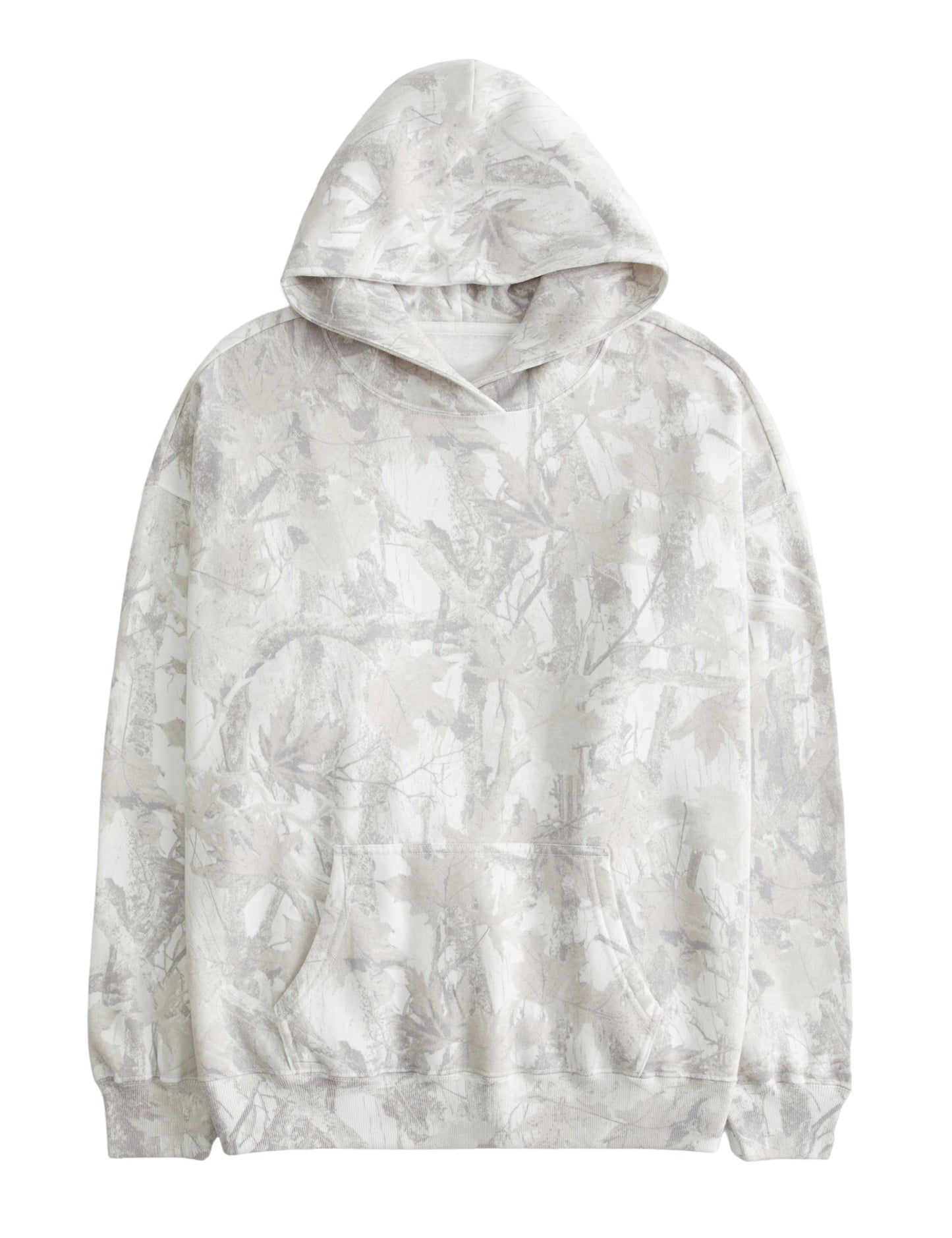 Womens Oversized Camo Hoodie Y2k Maple Leaf Print Fleece Hooded Pullover Sweatshirt Casual Long Sleeve Fall Outfits