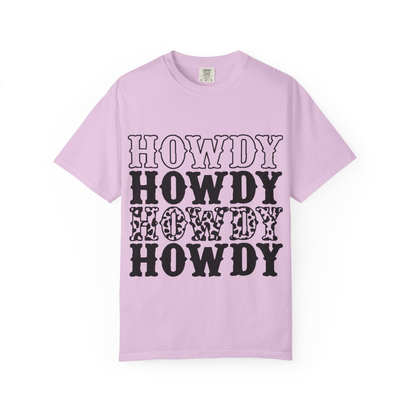 Howdy Repeat Tee — Vintage Western Lettering T-Shirt