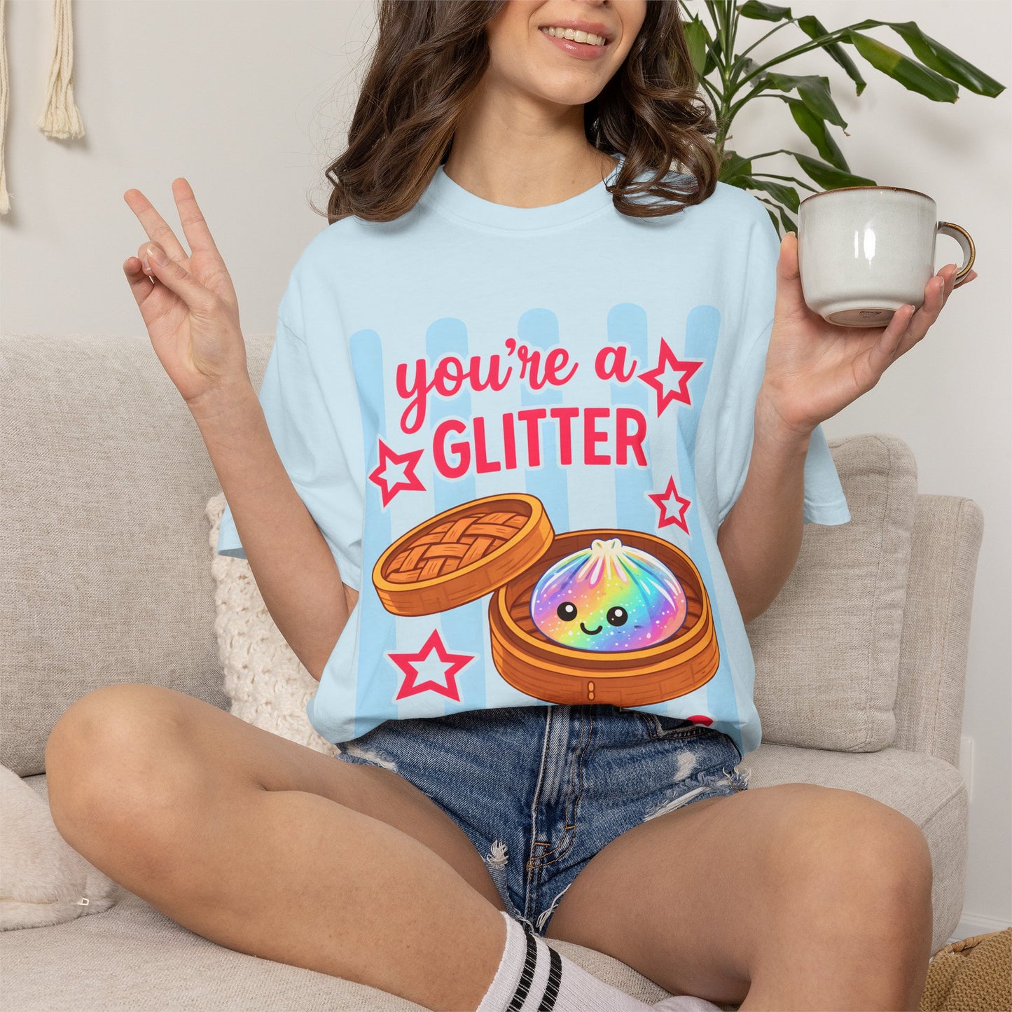 Glitter Dumpling T-Shirt — "You're a Glitter Dumpling" Cute Kawaii Graphic Tee