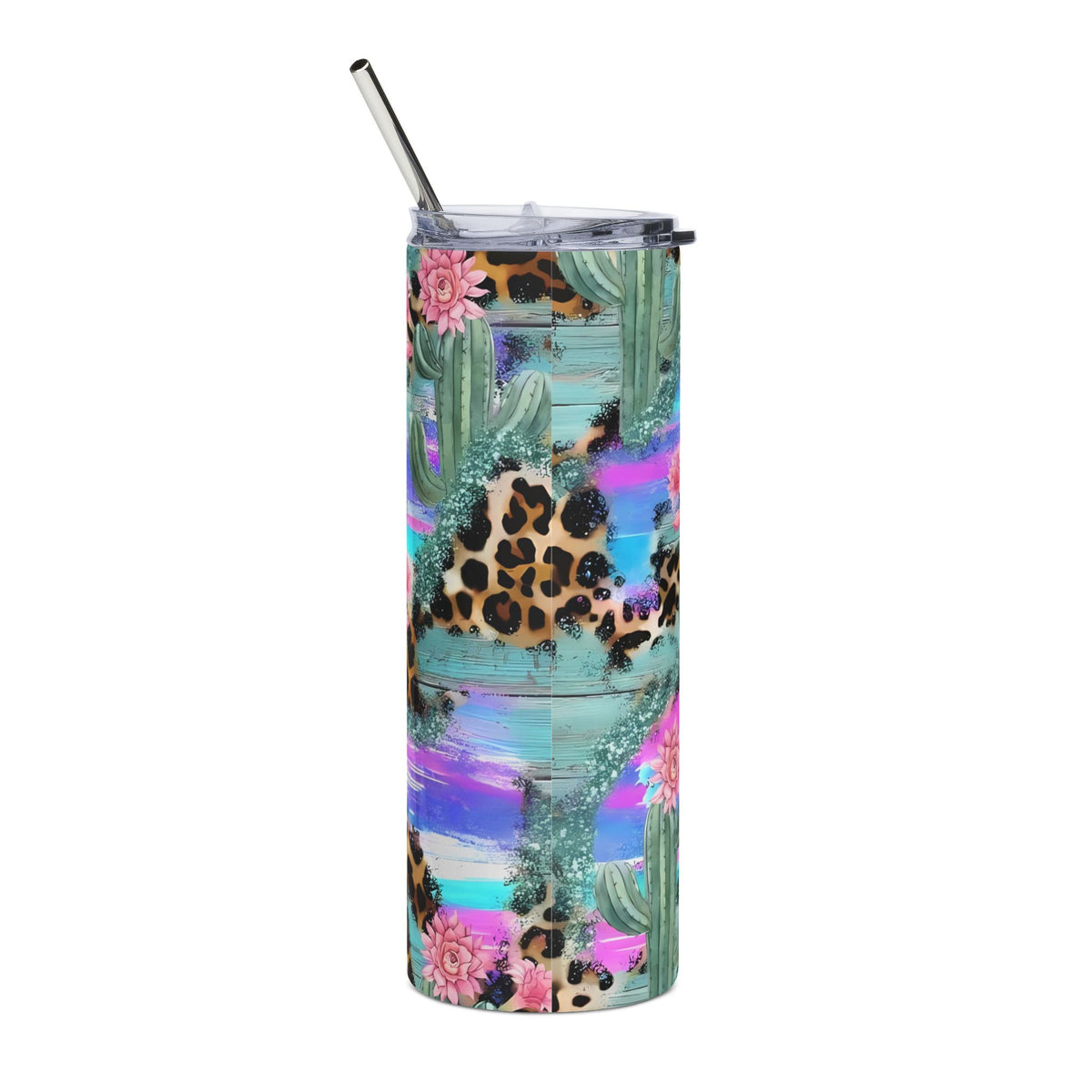 Turquoise Cactus & Leopard Print