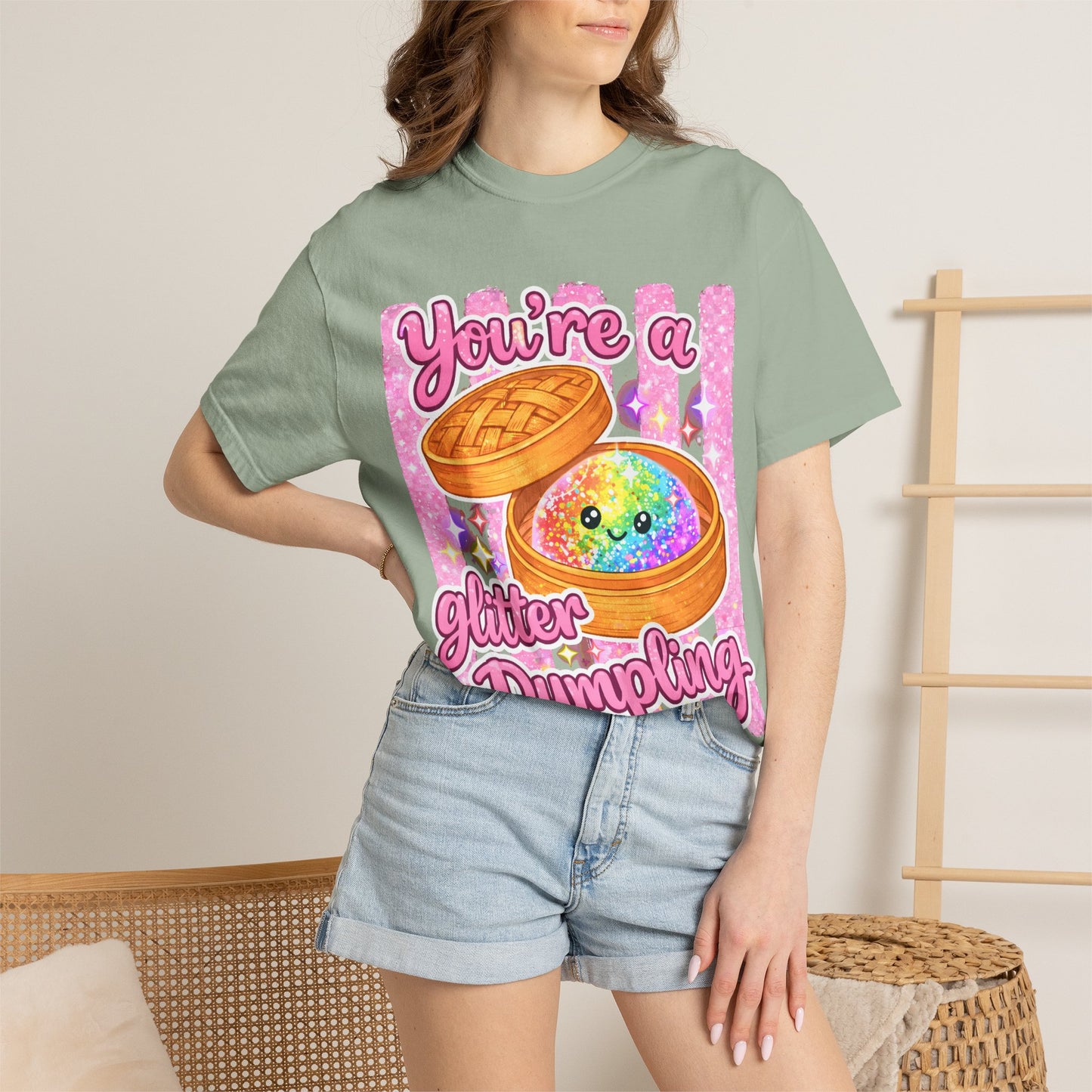 You’re a Glitter Dumpling T-Shirt — Cute Kawaii Food Graphic Tee