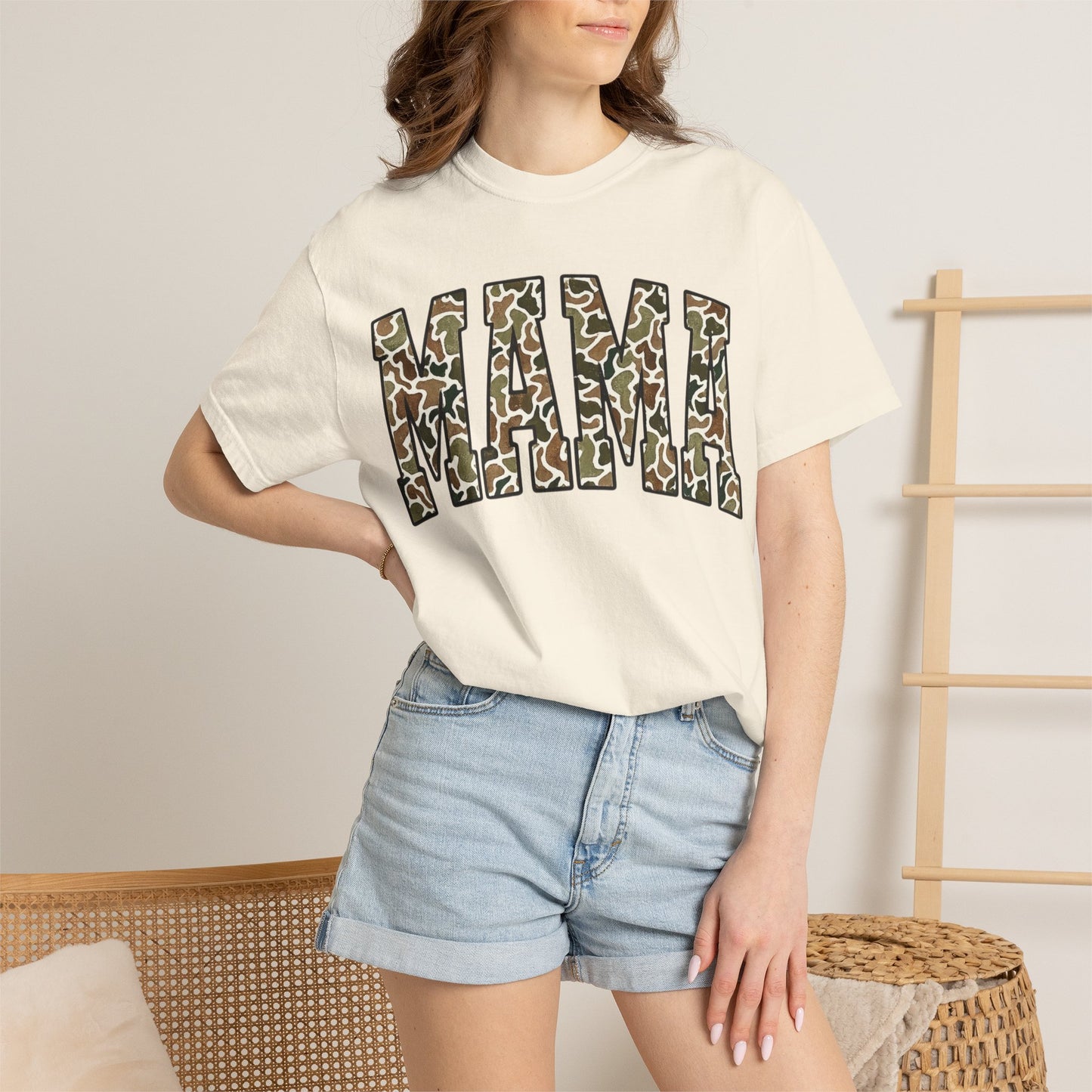 Mama Camo T-Shirt — Women's 'MAMA' Camo Print Tee, Mother's Day Gift