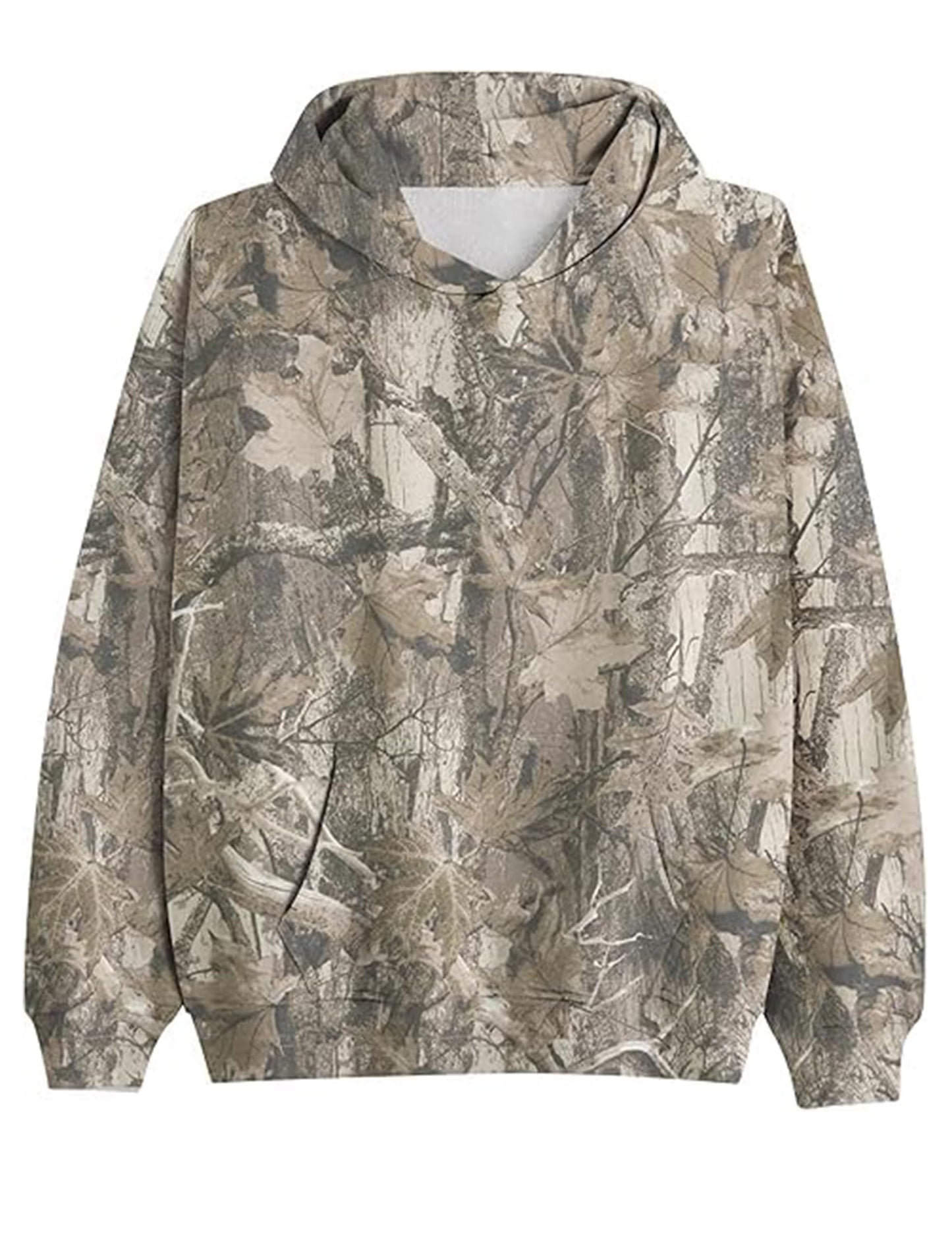 Womens Oversized Camo Hoodie Y2k Maple Leaf Print Fleece Hooded Pullover Sweatshirt Casual Long Sleeve Fall Outfits