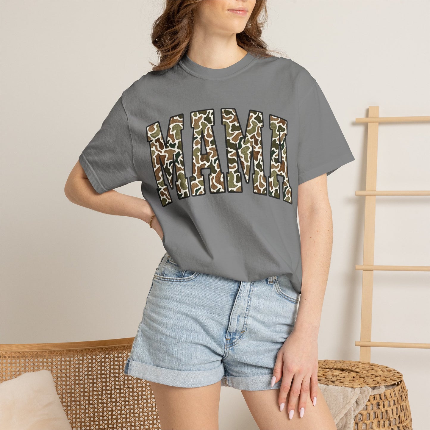 Mama Camo T-Shirt — Women's 'MAMA' Camo Print Tee, Mother's Day Gift
