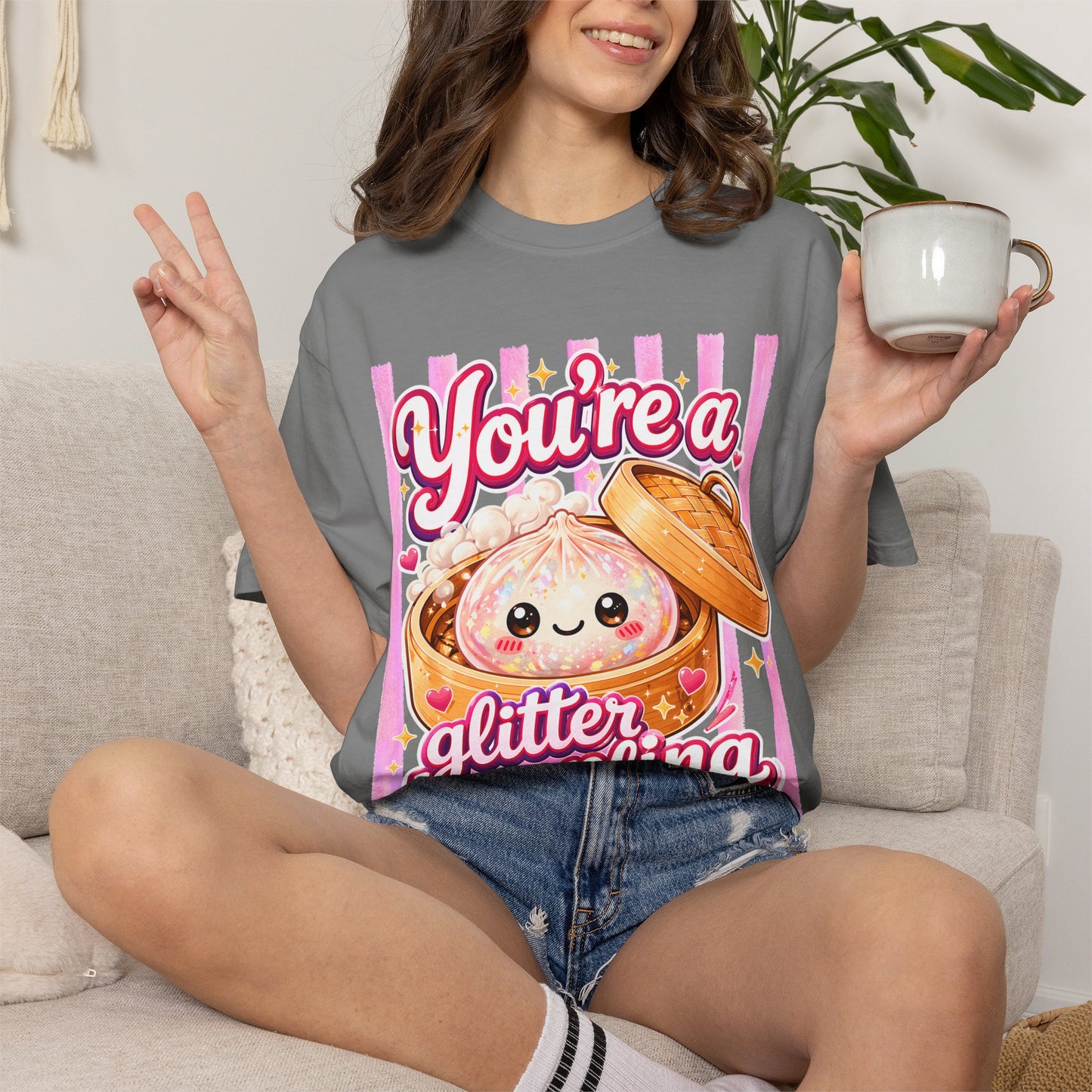 Glitter Dumpling T-Shirt — Cute Kawaii "You’re a Glitter Dumpling" Graphic Tee