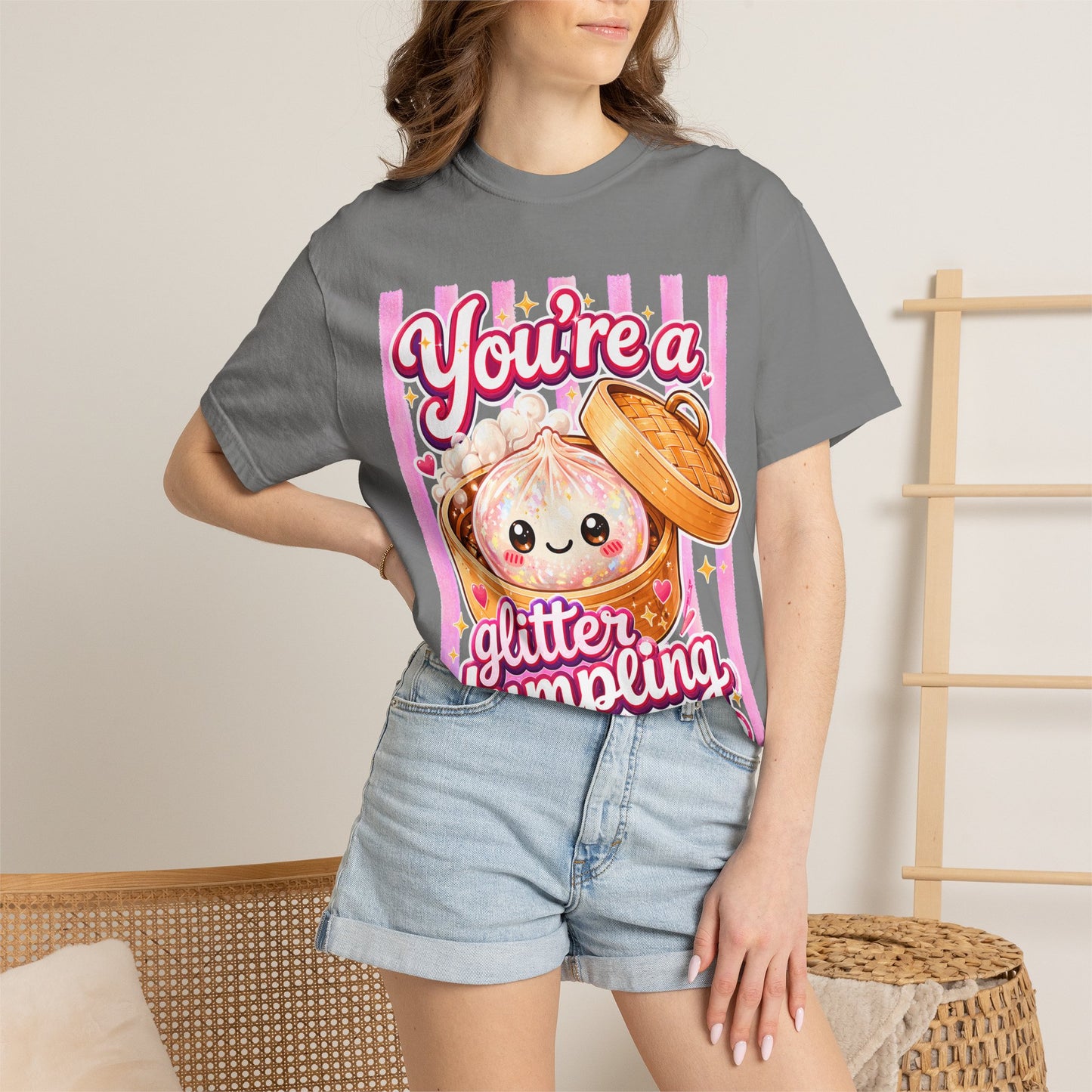 Glitter Dumpling T-Shirt — Cute Kawaii "You’re a Glitter Dumpling" Graphic Tee