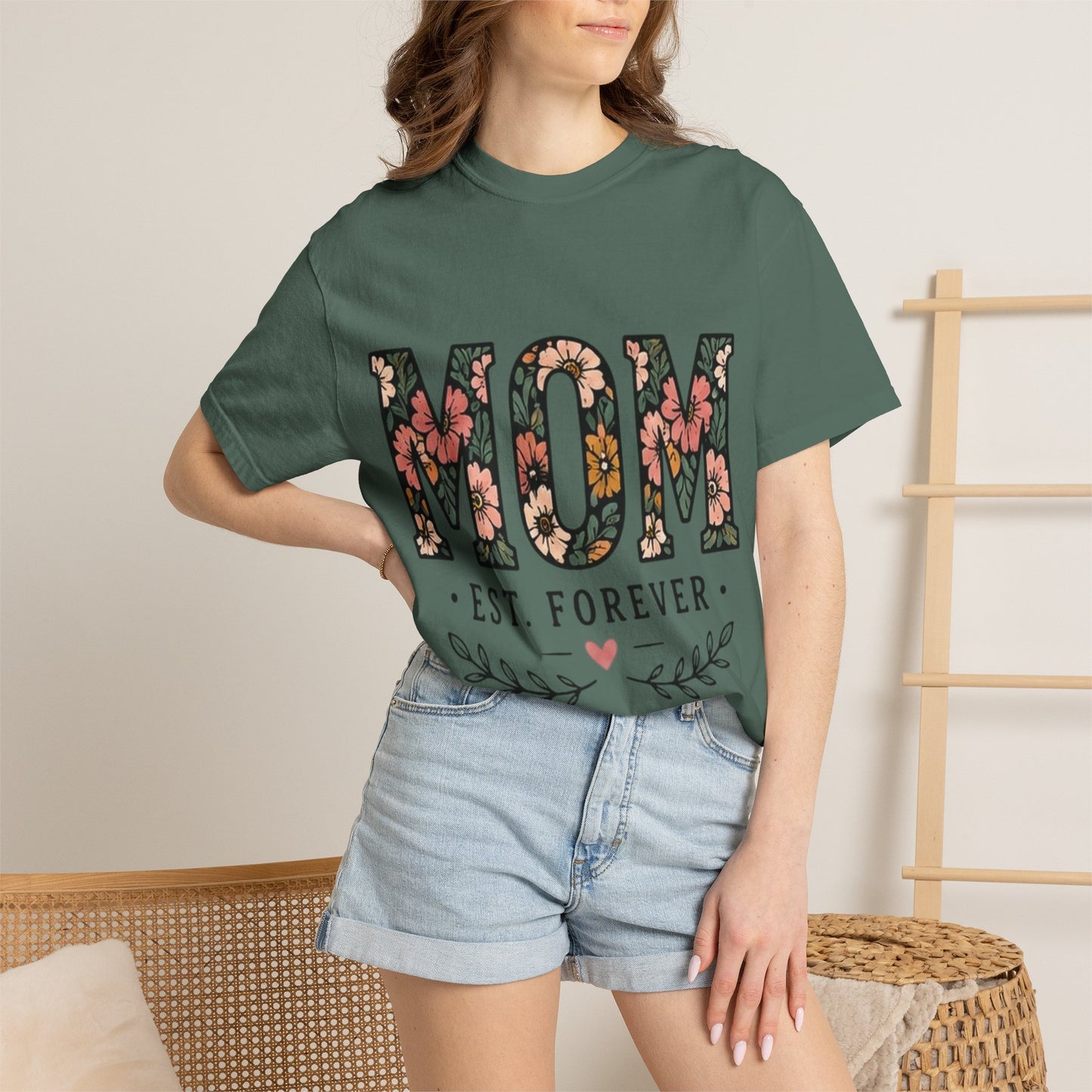 Mom Floral T-Shirt — "MOM Est. Forever" Mother's Day Tee