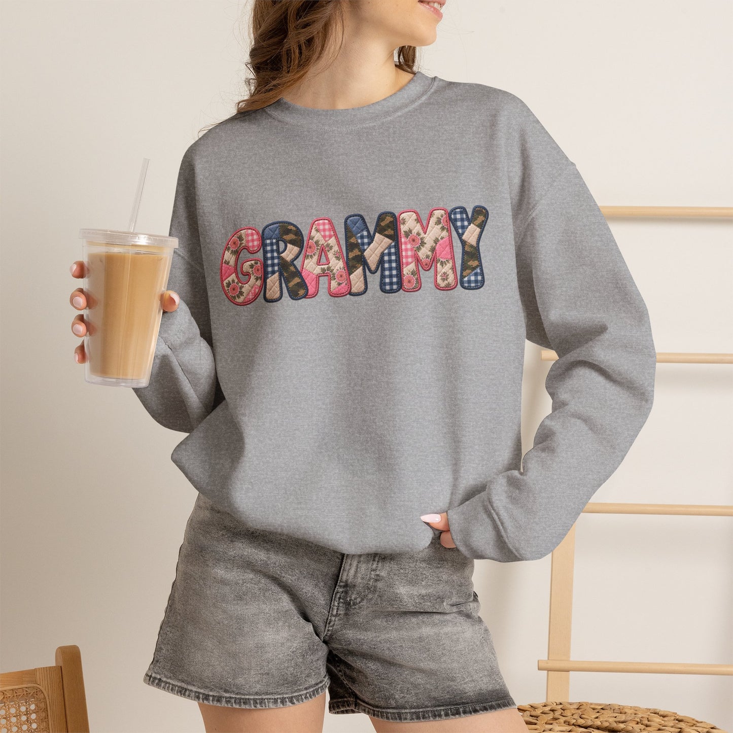 Grammy Floral Crewneck Sweatshirt — Cozy Grandma Gift