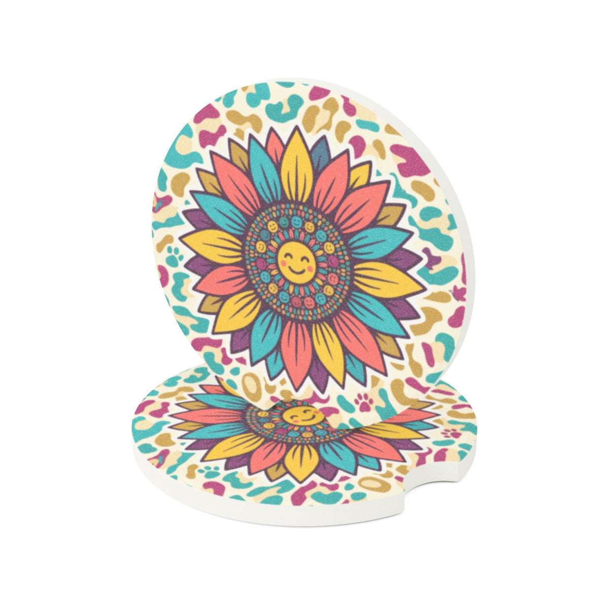 Colorful Smiley Sunflower