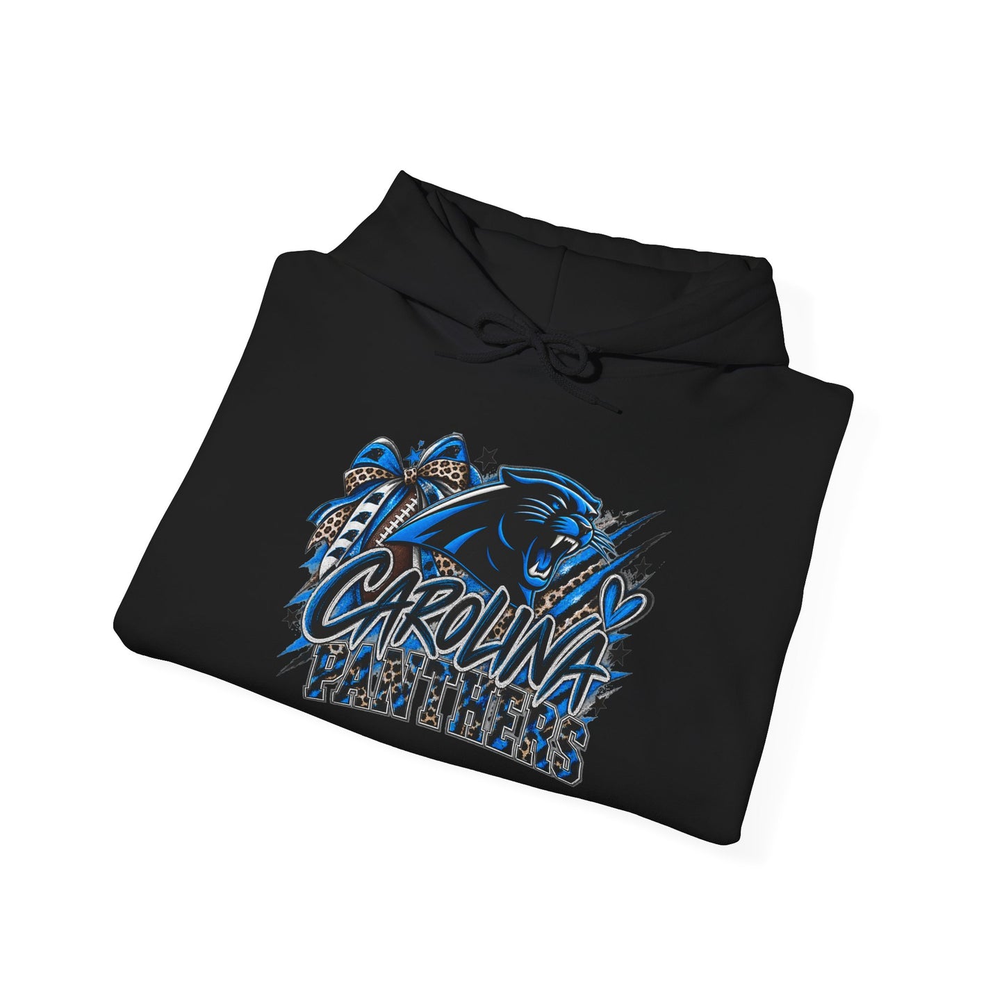 Carolina Panthers Graphic Hoodie – Blue & Black Retro Team Logo