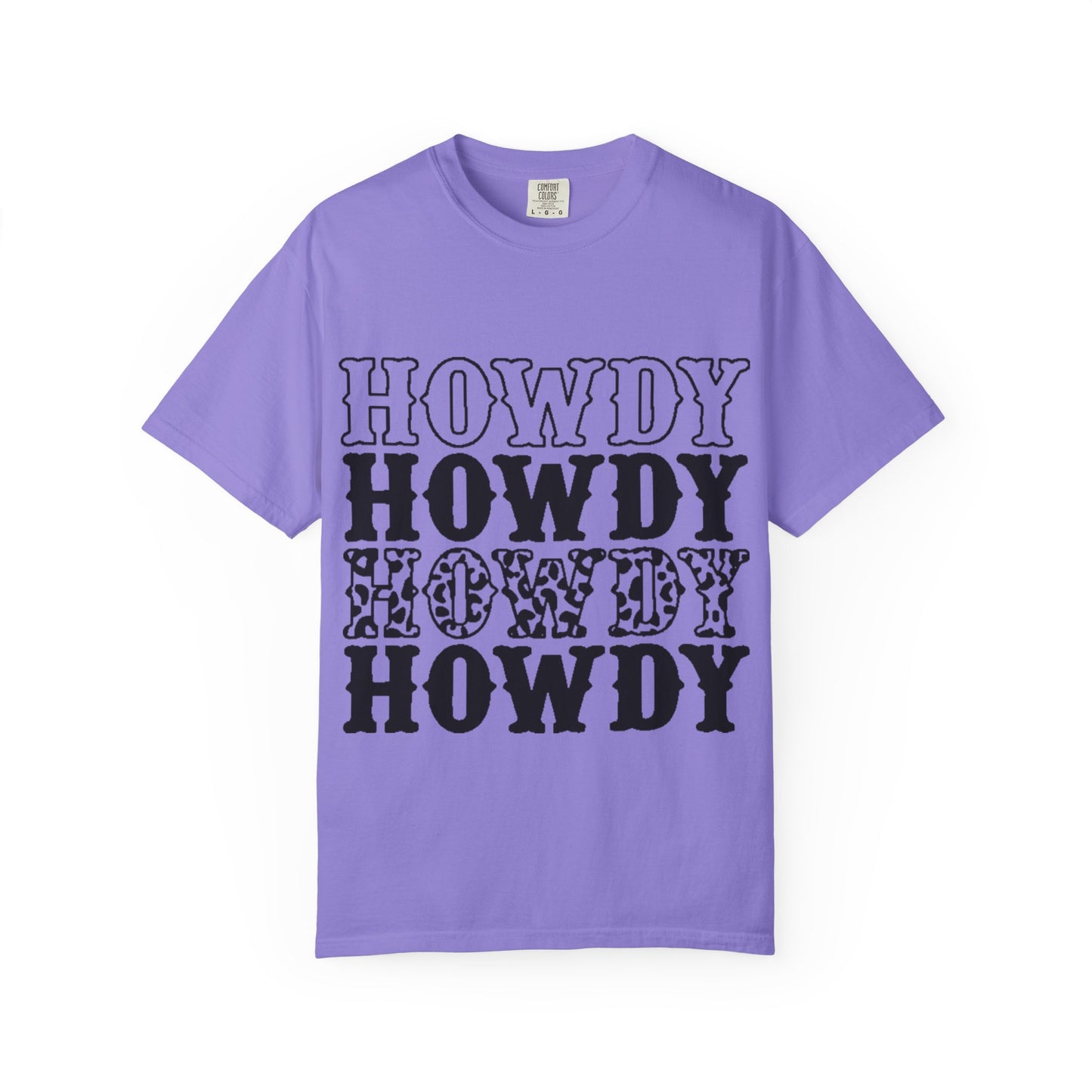 Howdy Repeat Tee — Vintage Western Lettering T-Shirt
