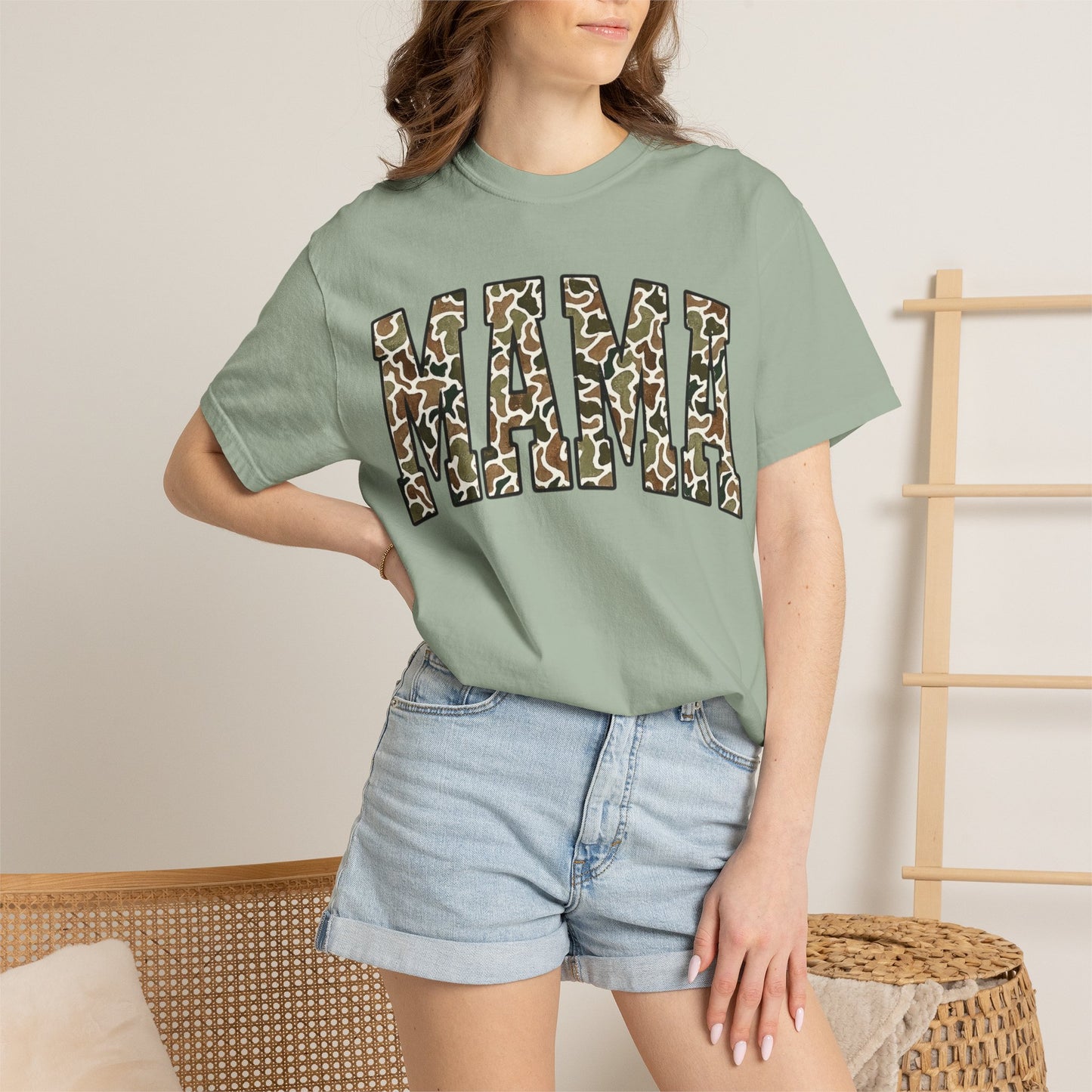 Mama Camo T-Shirt — Women's 'MAMA' Camo Print Tee, Mother's Day Gift