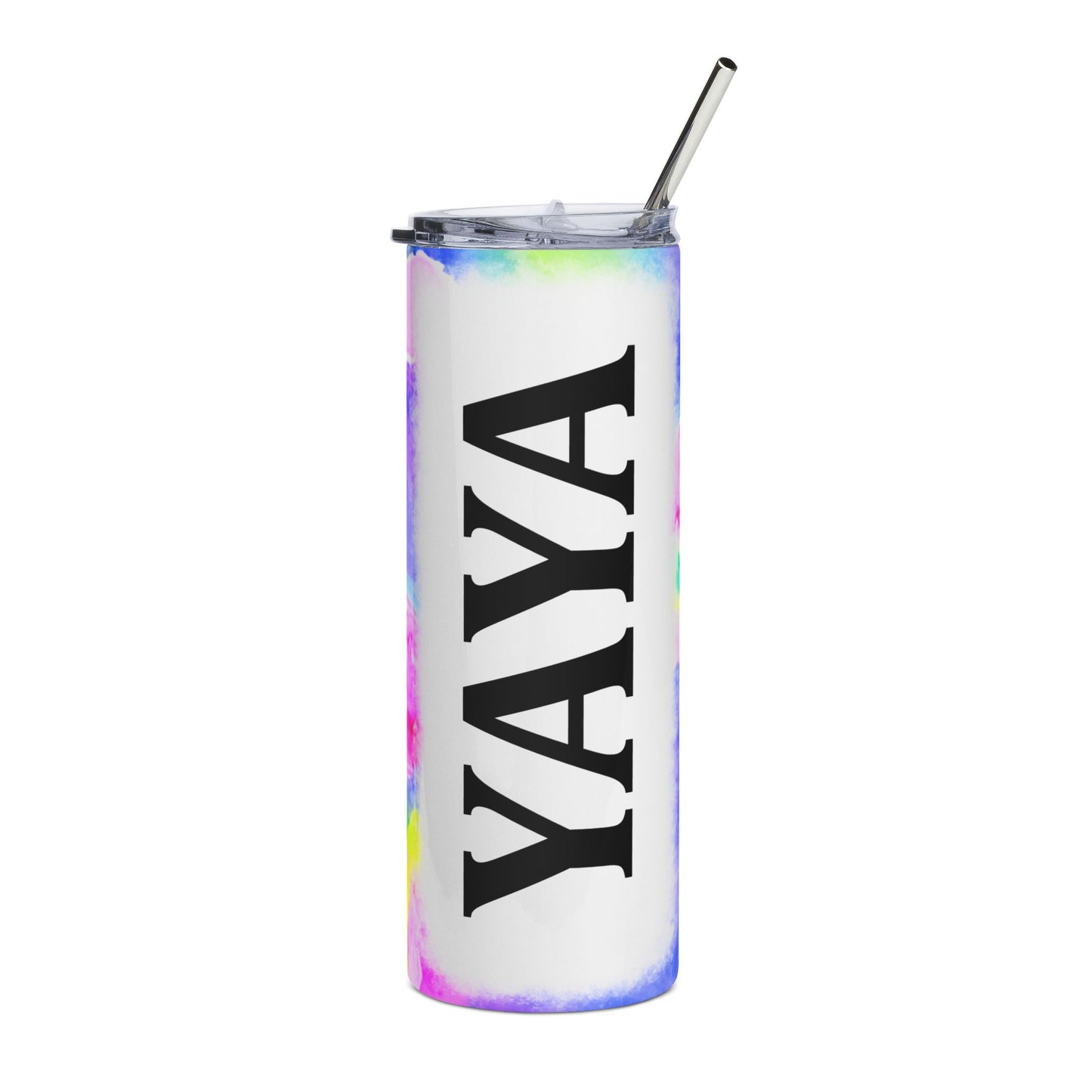 YAYA Watercolor Skinny Tumbler — 20oz Stainless Steel Travel Cup