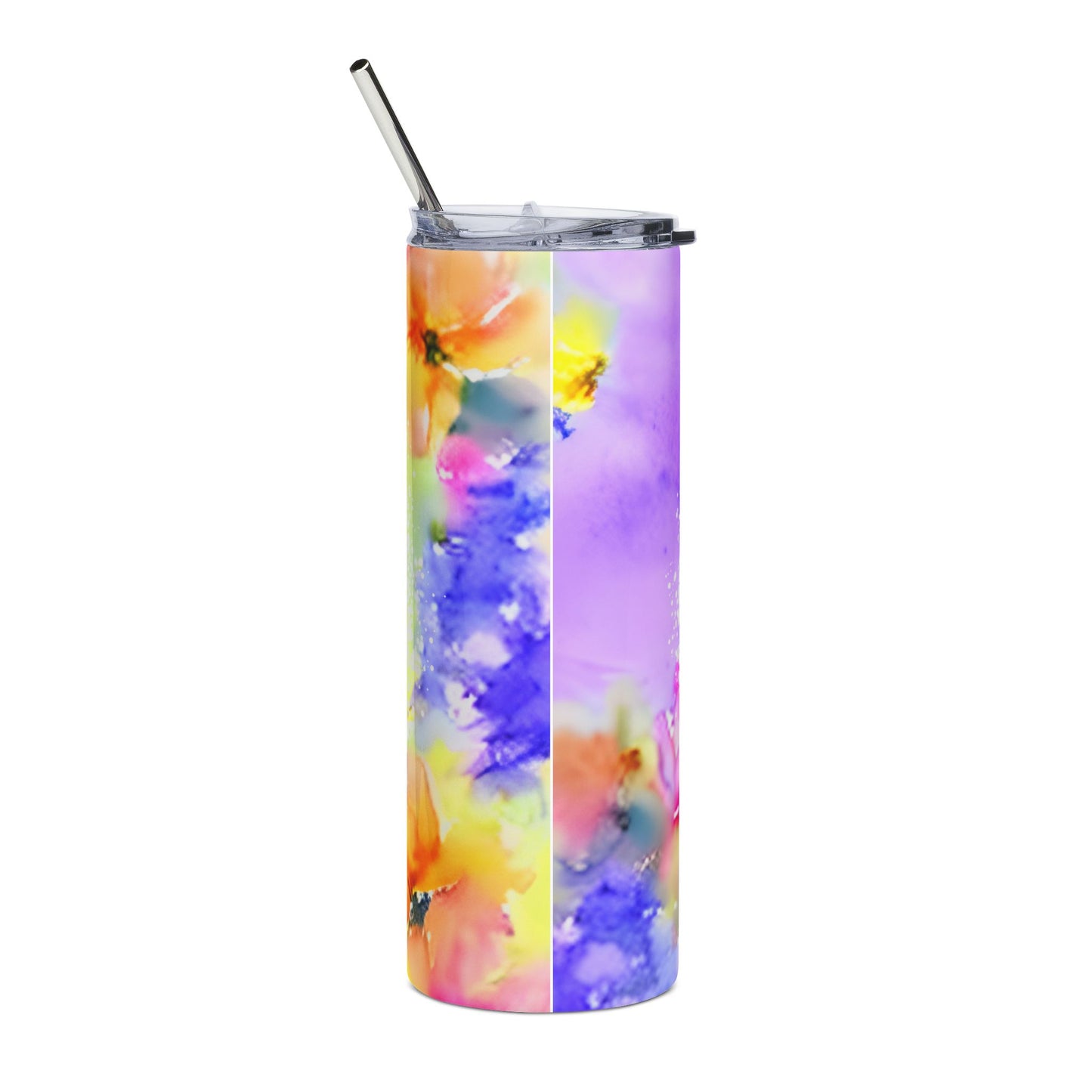 #MOM LIFE 20oz Stainless Steel Tumbler — Pink Watercolor Mom Life Travel Cup