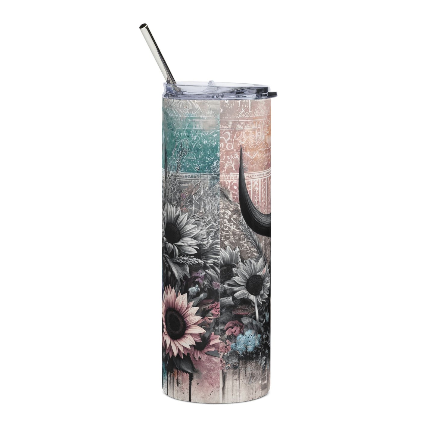 20oz Stainless Tumbler — Southern Girl Cowgirl Skull Design