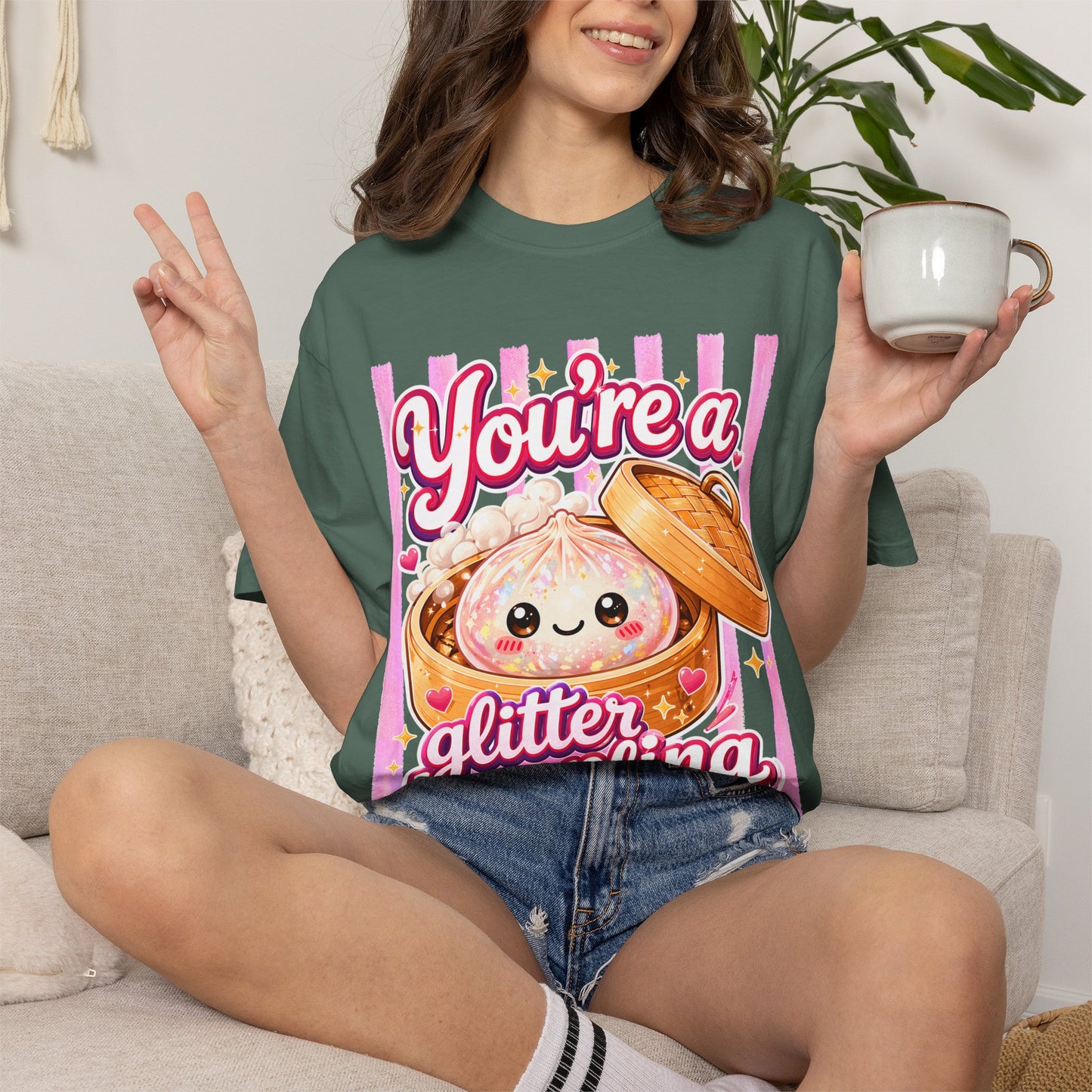 Glitter Dumpling T-Shirt — Cute Kawaii "You’re a Glitter Dumpling" Graphic Tee