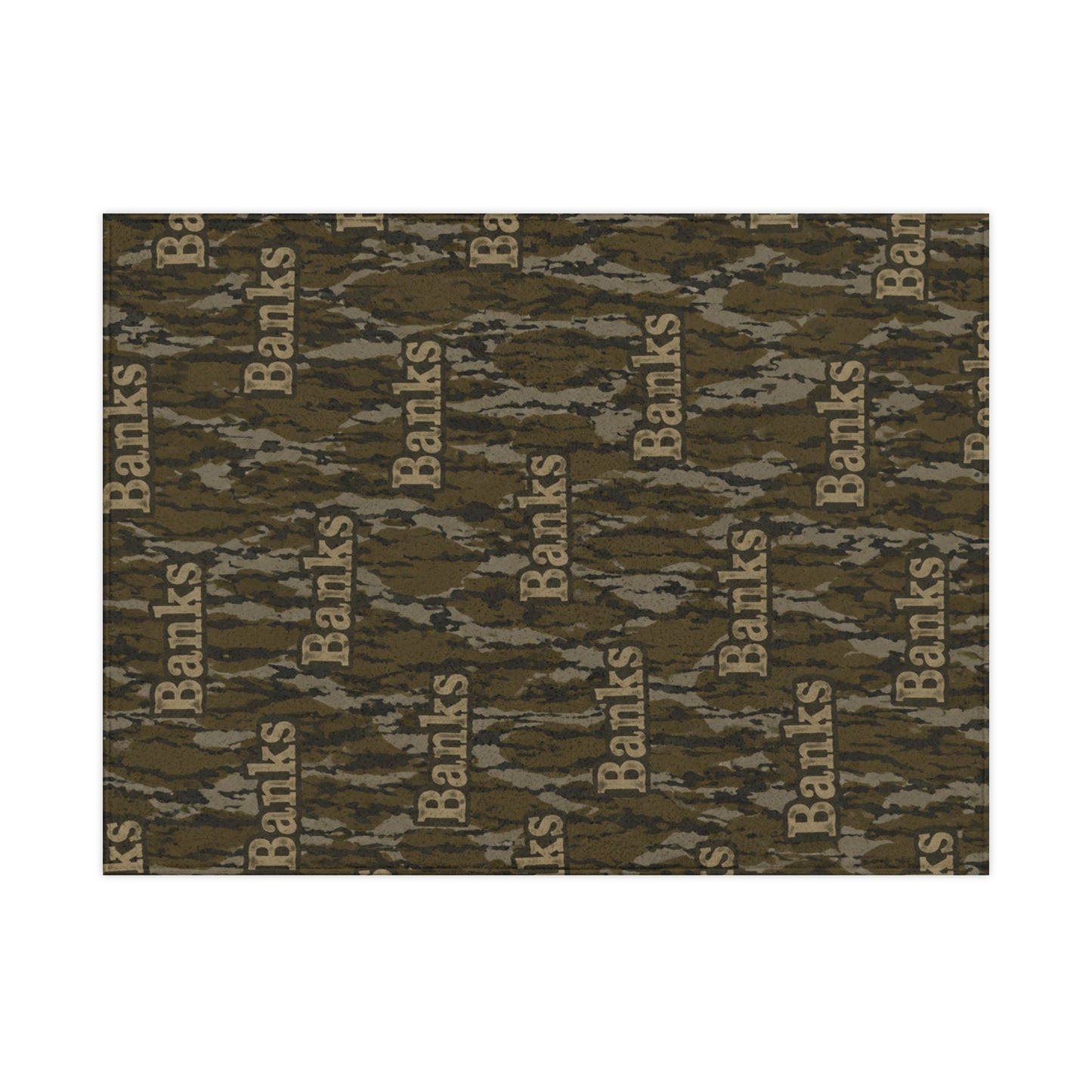Camo Name Toddler Blanket — Personalized "Banks" Plush Baby Throw