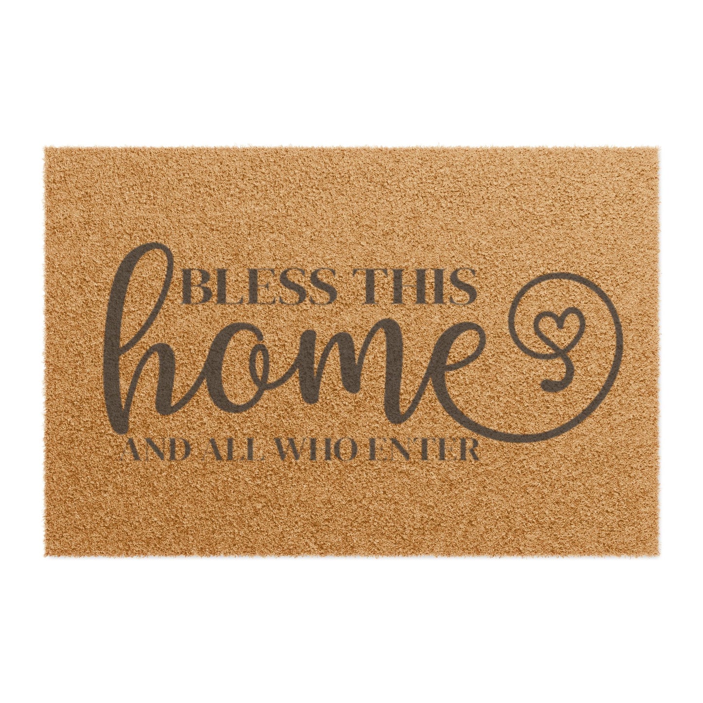 Bless This Home Doormat – Cozy Welcome Coir Entry Mat (Bless This Home & All Who Enter)