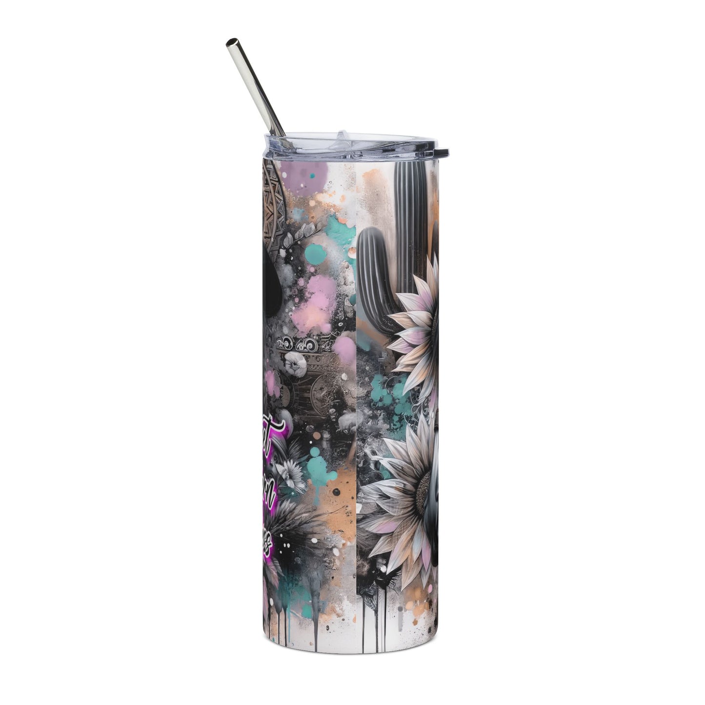 Cowgirl & Horse Stainless Steel Tumbler - 20oz Scenic Western Travel Cup