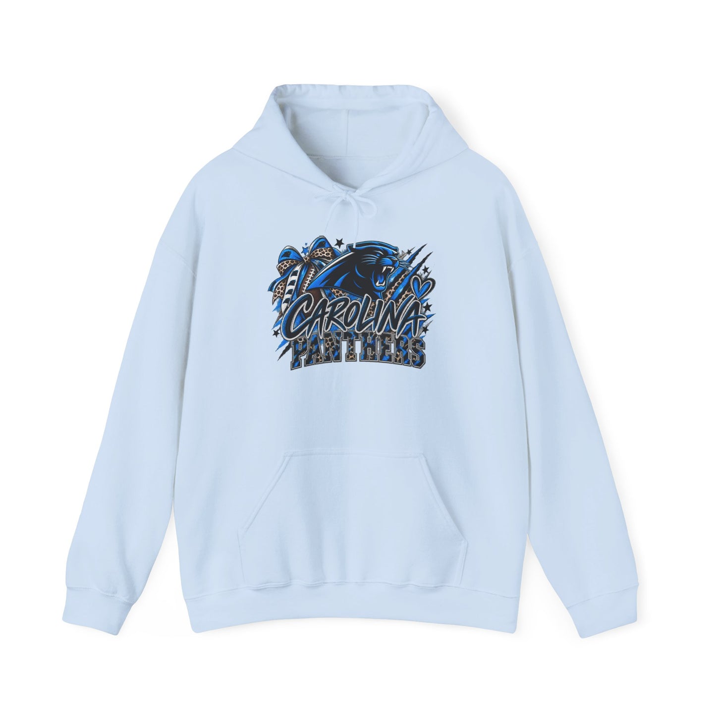 Carolina Panthers Graphic Hoodie – Blue & Black Retro Team Logo