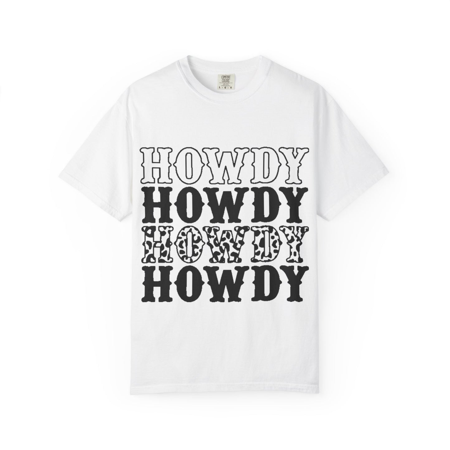 Howdy Repeat Tee — Vintage Western Lettering T-Shirt