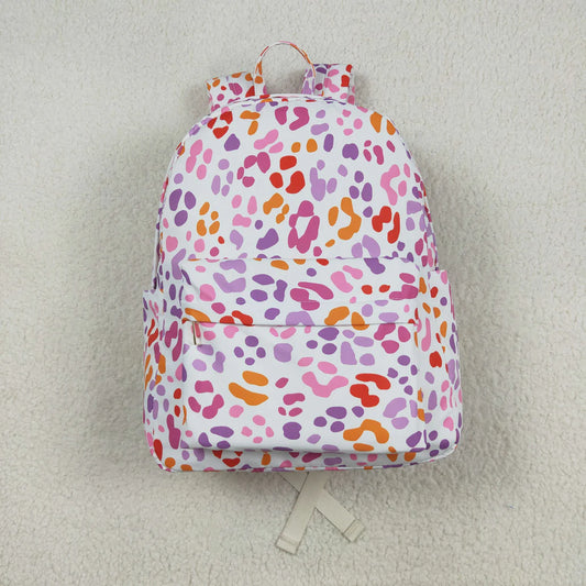 Pink leopard backpack