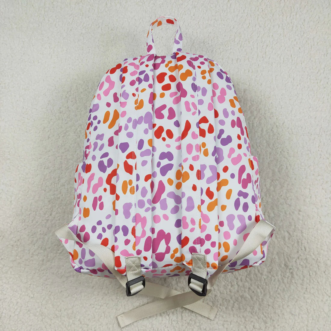 Pink leopard backpack