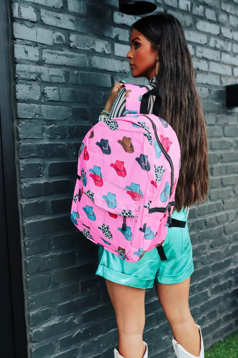 Cowgirl hat backpack