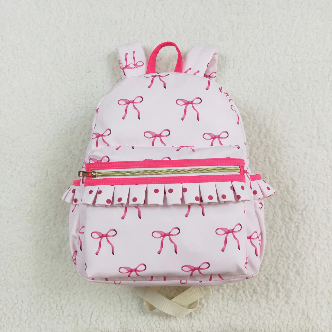 Ruffle bow backpack