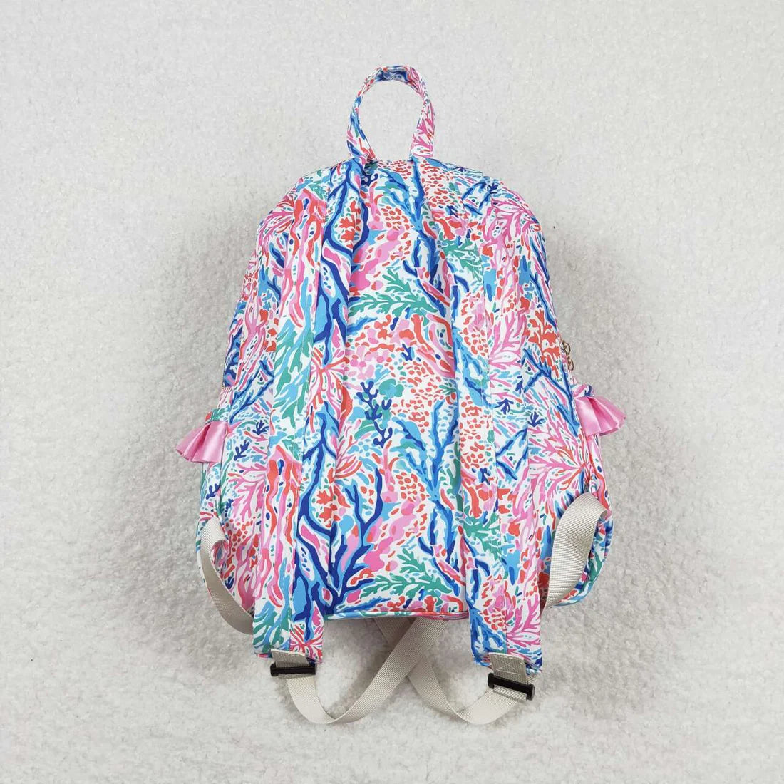 Coral Reef Print Ruffle Backpack