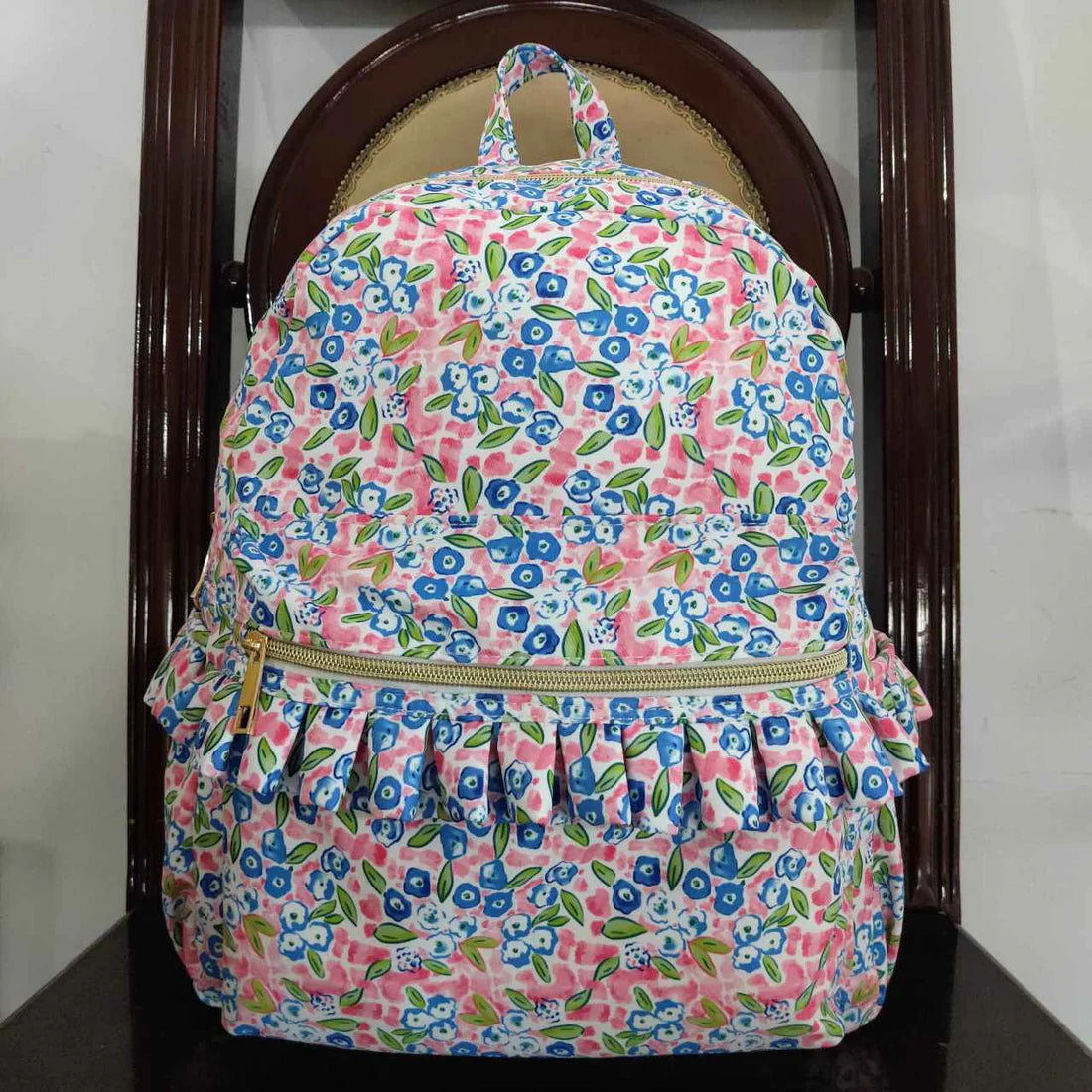 Flower ruffle backpack