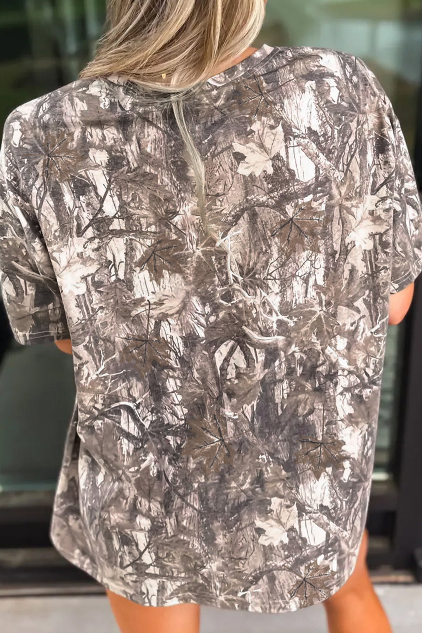 Khaki Woodland Camouflage KENTUCKY Oversize T Shirt