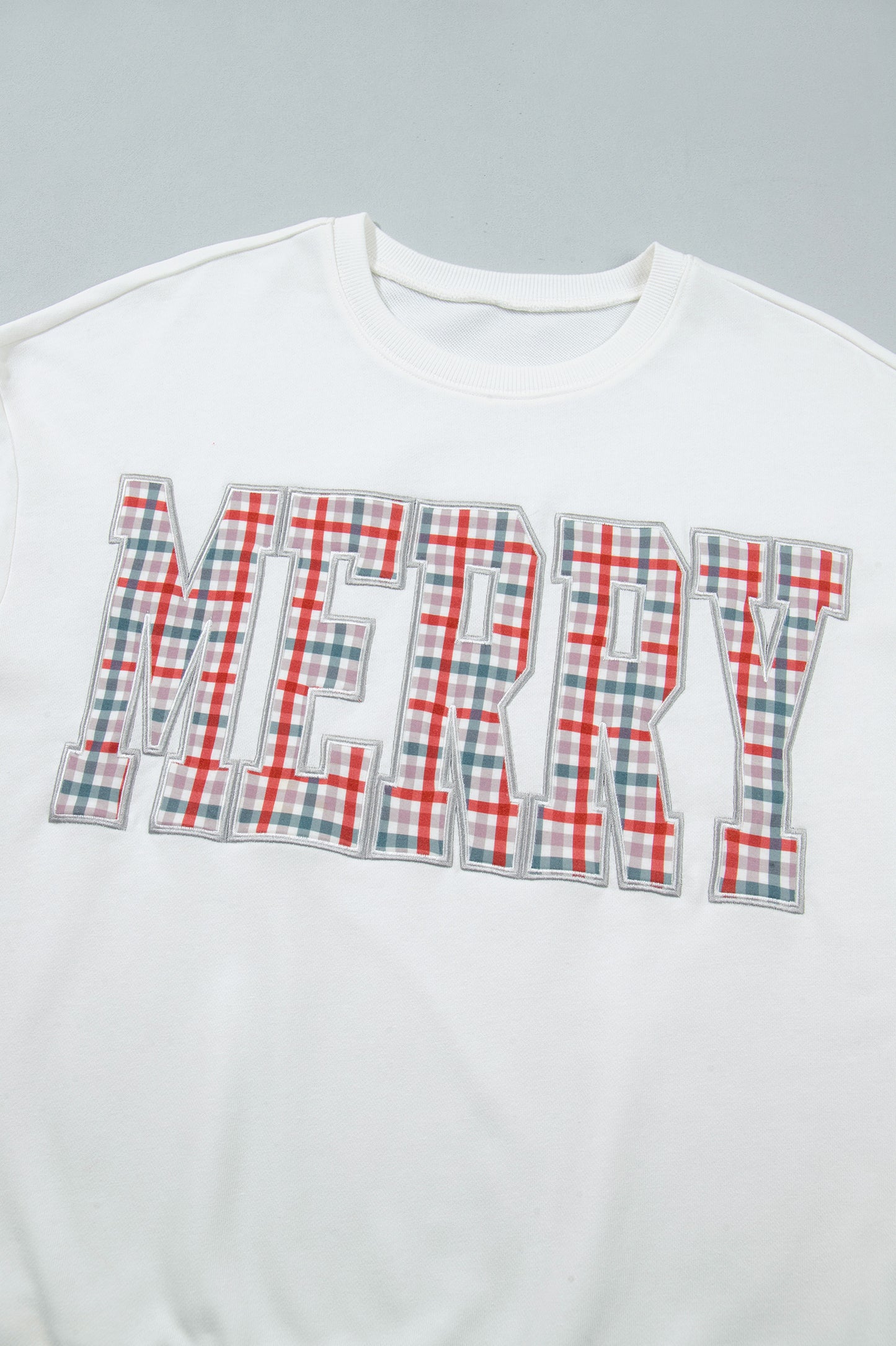 Multicolour Plaid MERRY Holiday Long Sleeve Top and Shorts Set