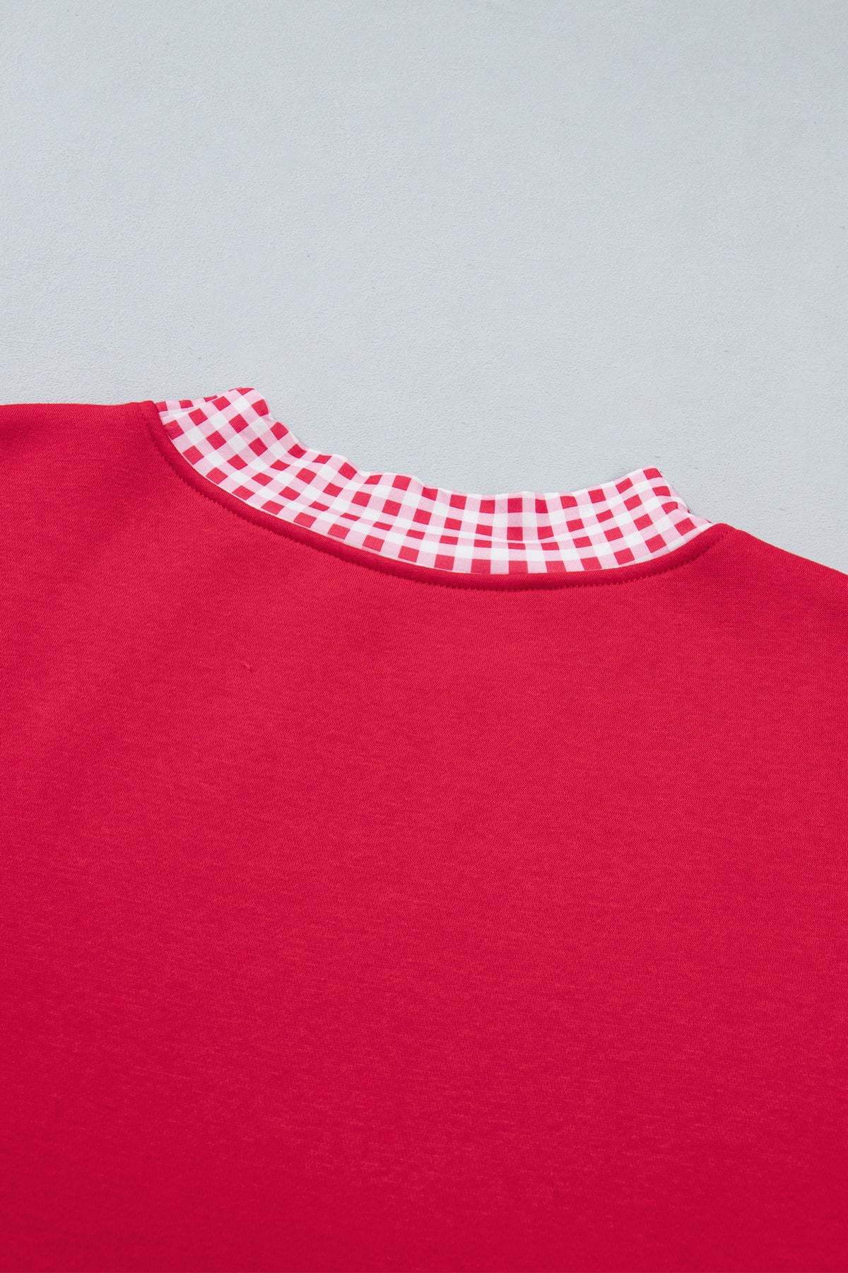 Orange Colorblock Polka Dot Contrast Trim Oversized Sweatshirt